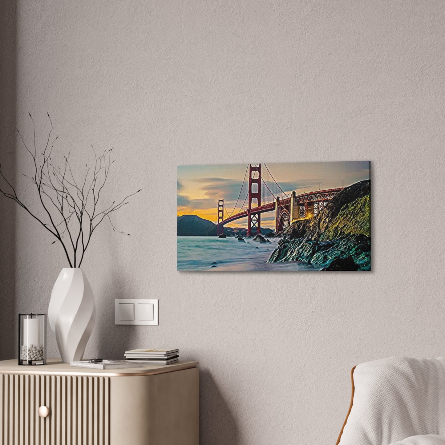 Golden Gate - Canvas Stretched, 0.75"