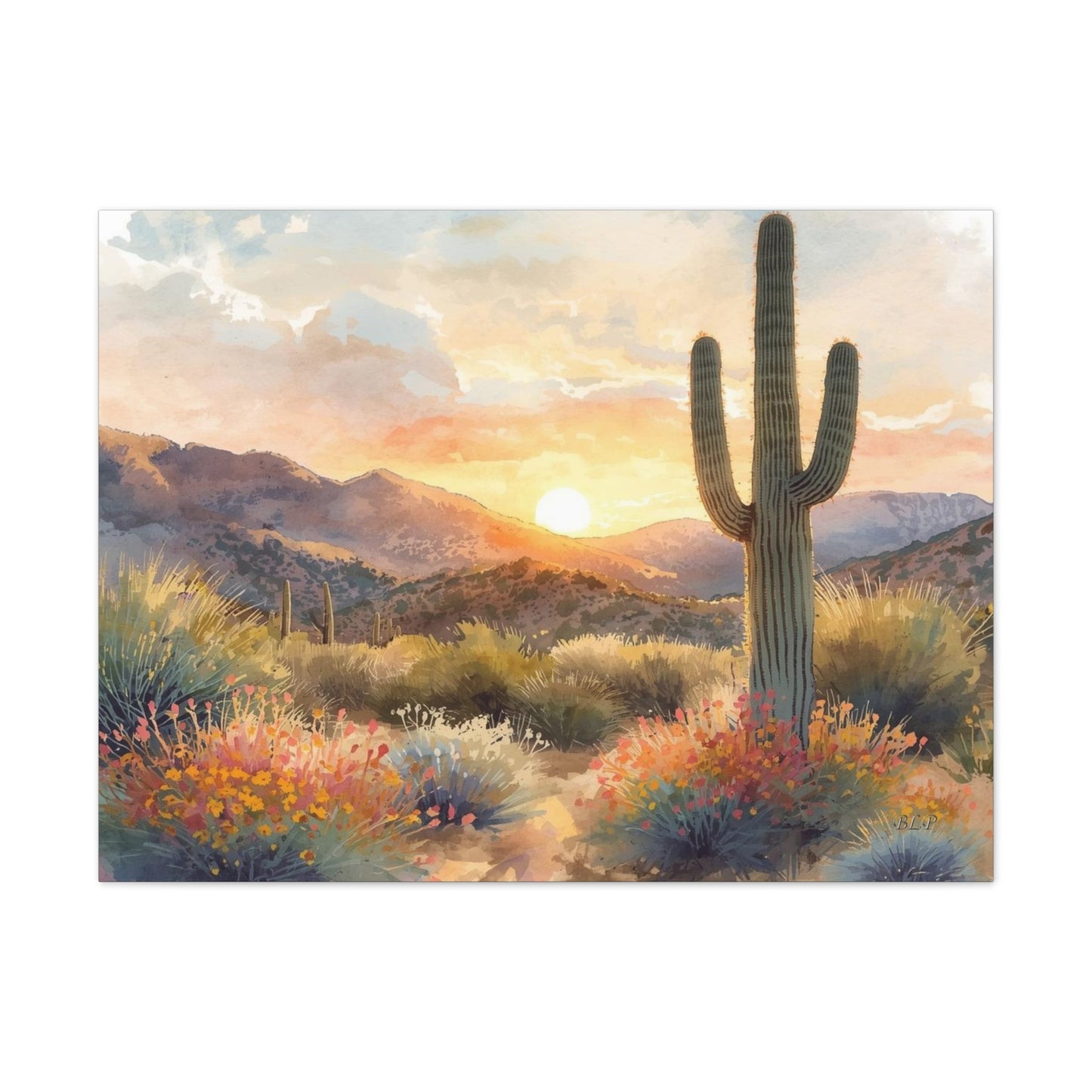 Desert Sunset - Canvas Stretched, 0.75" -  2026 Wall Art - Scenes