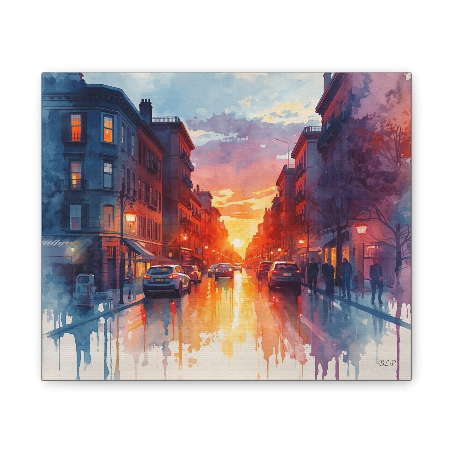 City Street - Canvas Stretched, 0.75" - 2026 Wall Art - Places