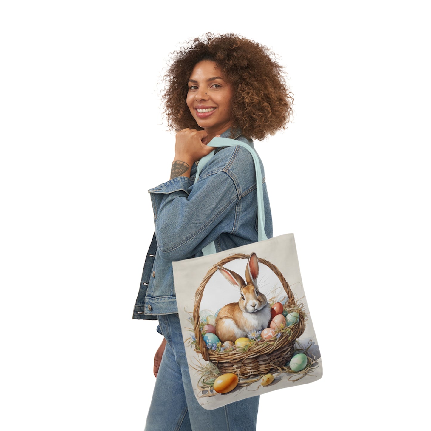 Easter - Canvas Tote Bag, 5-Color Straps -