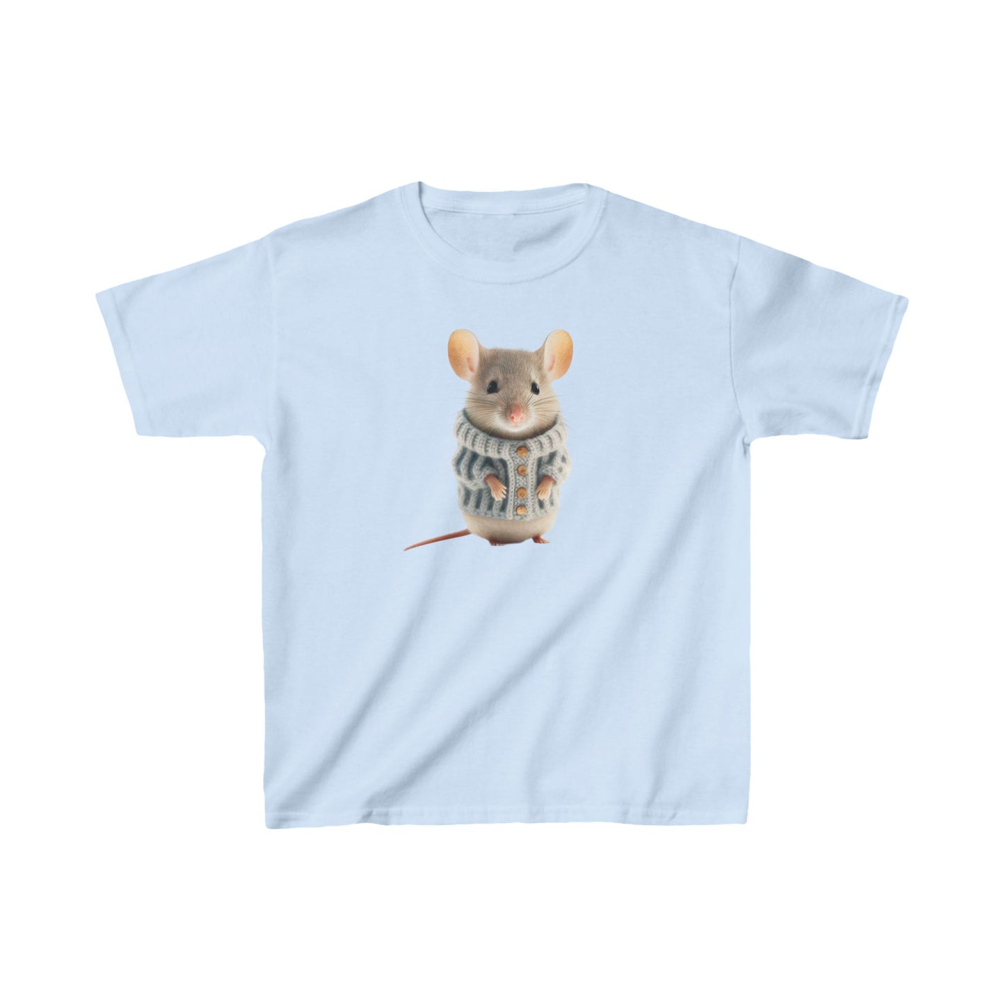 Kids H= Mouse in a Sweater - Heavy Cotton™ T-Shirts