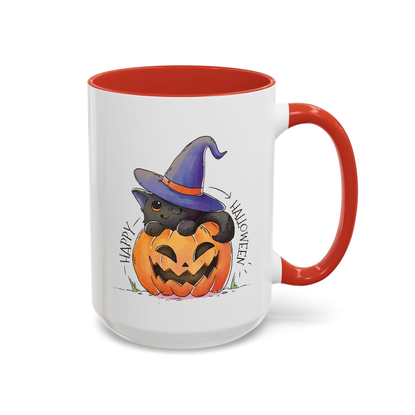 Happy Halloween - Accent Coffee Mug (11, 15oz) - Halloween