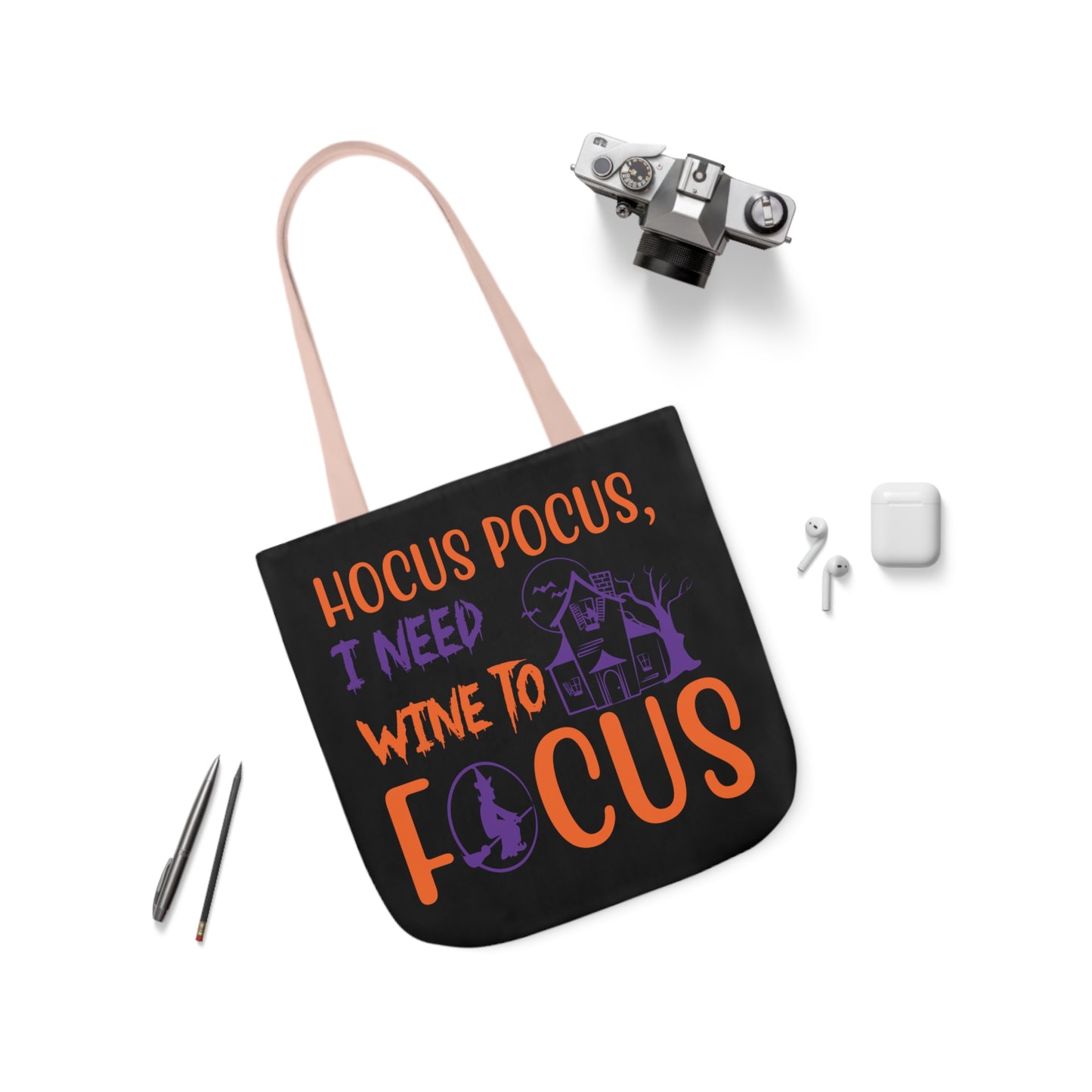 Hocus Pocus - Canvas Tote Bag, 5-Color Straps - Halloween