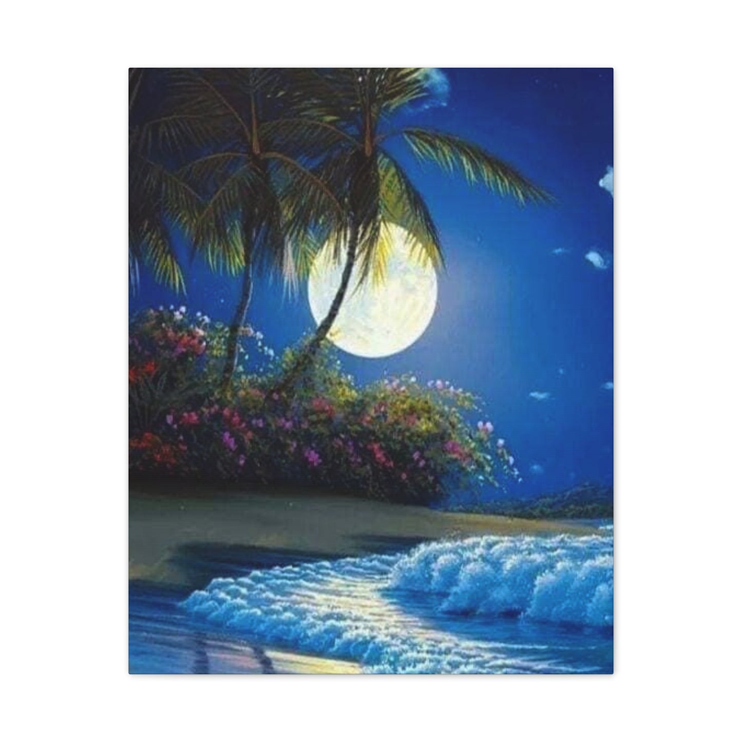 Desert Island Moon Light - Canvas Stretched, 0.75"