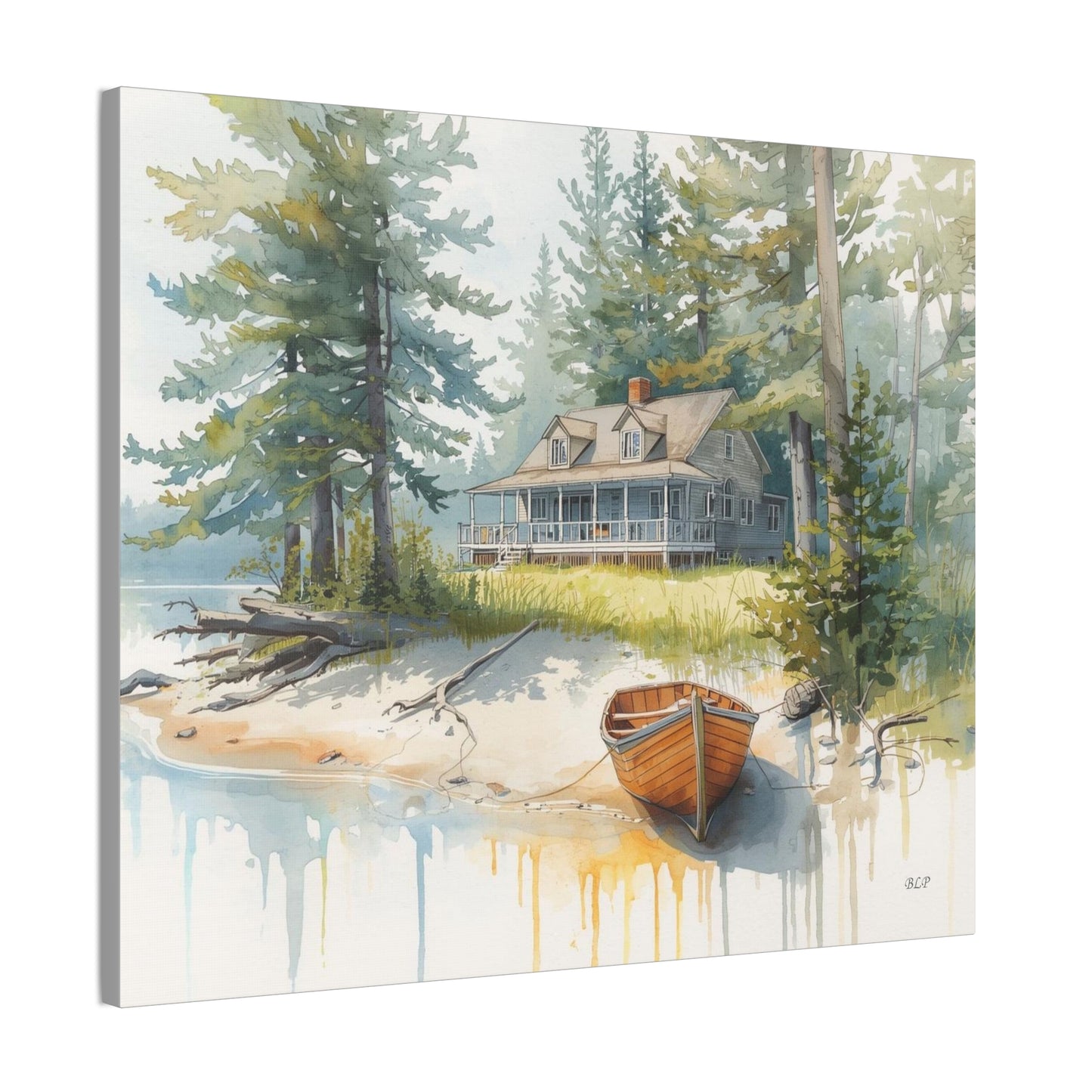 Cabin on the Lake - Canvas Stretched, 0.75" - 2026 Wall Art - Scenes