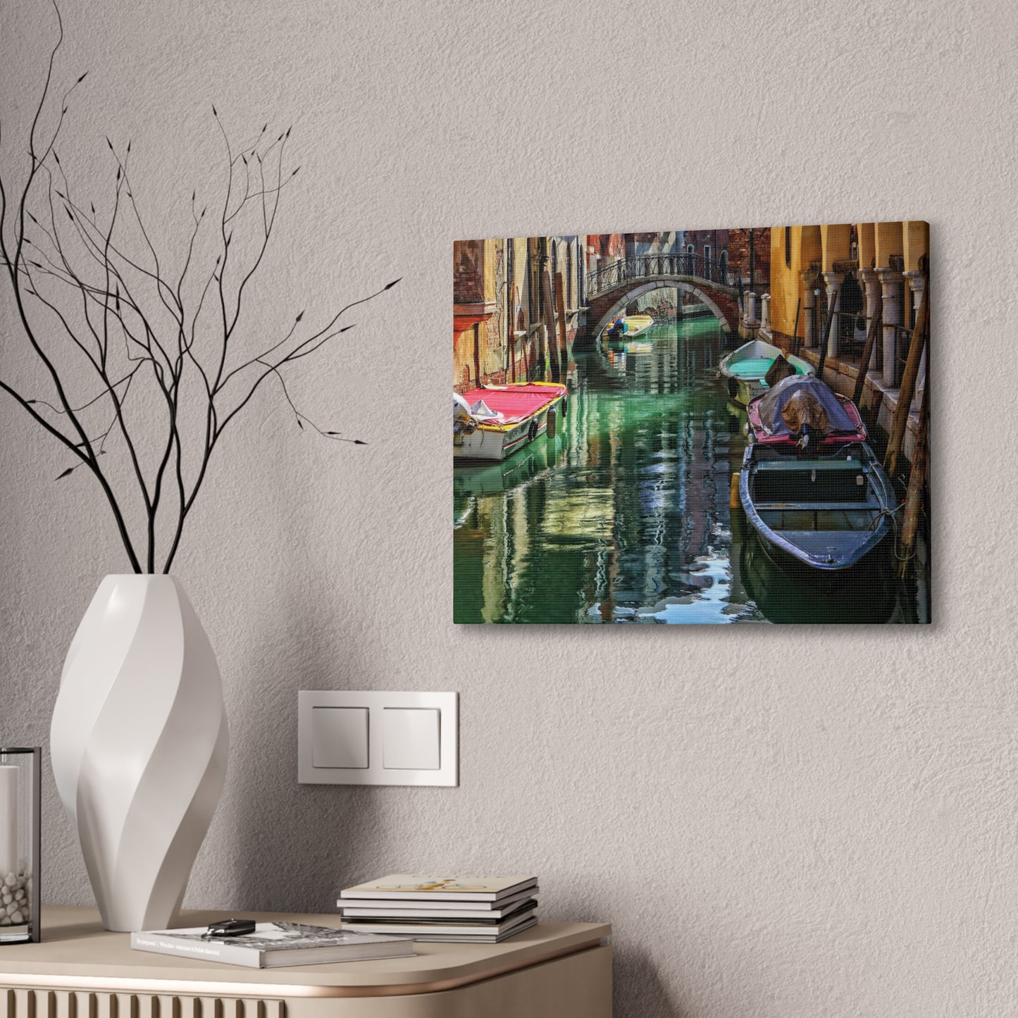 a-Venice Canal 1 - Canvas Stretched, 0.75"