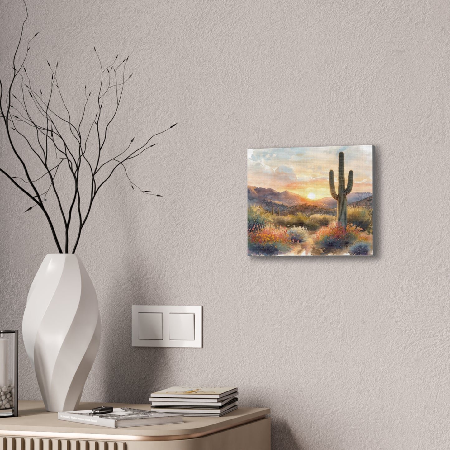 Desert Sunset - Canvas Stretched, 0.75" -  2026 Wall Art - Scenes