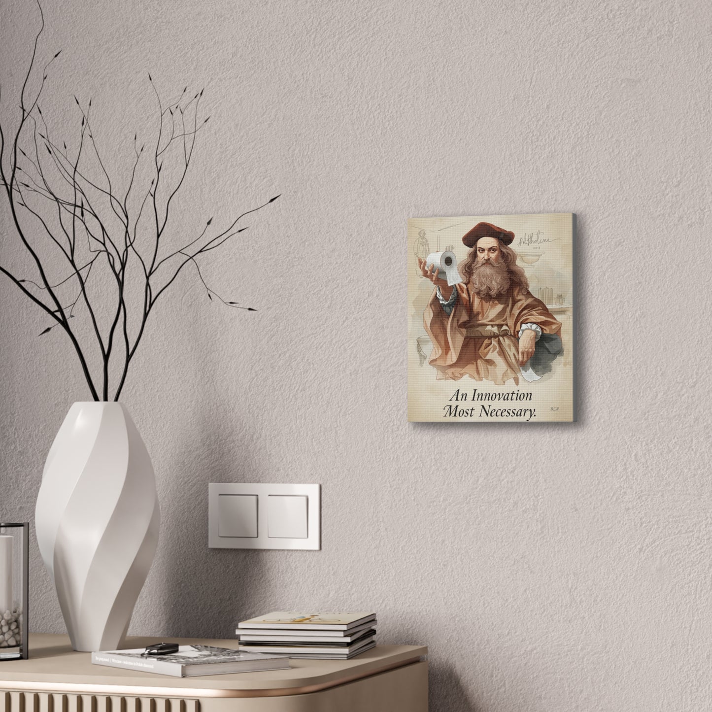 Galileo - Canvas Stretched, 0.75" - 2026 Wall Art - Bathroom Humor