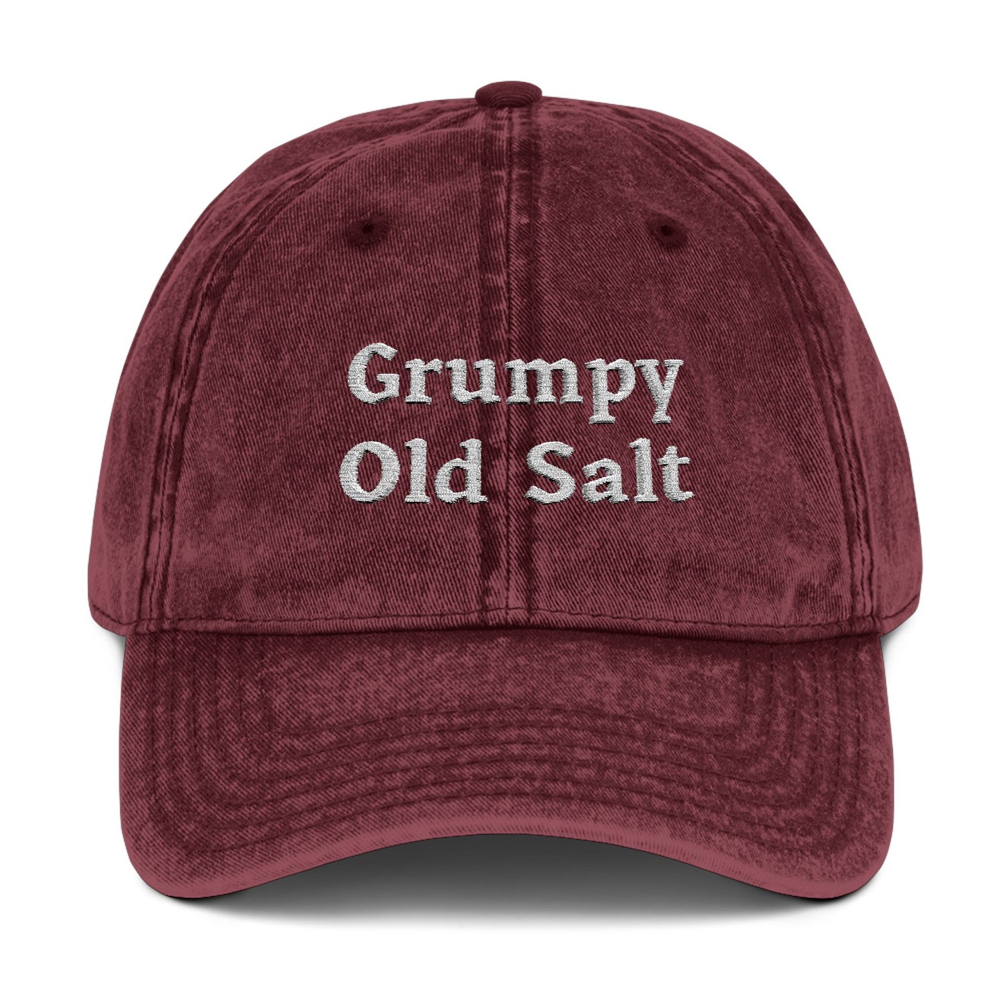 Grumpy Old Vet - Embroidered - Vintage Cap (Embroidery) - Ball Cap - Father's Day - Veterans