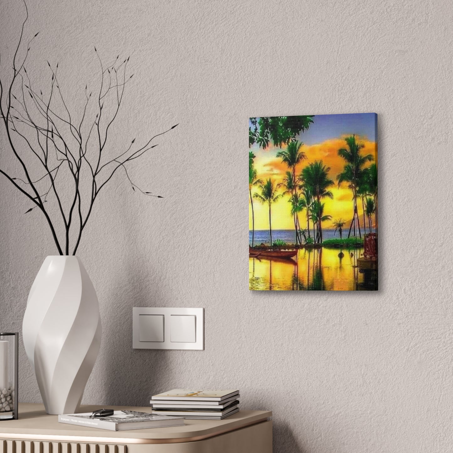 Island Lagoon - Canvas Stretched, 0.75"