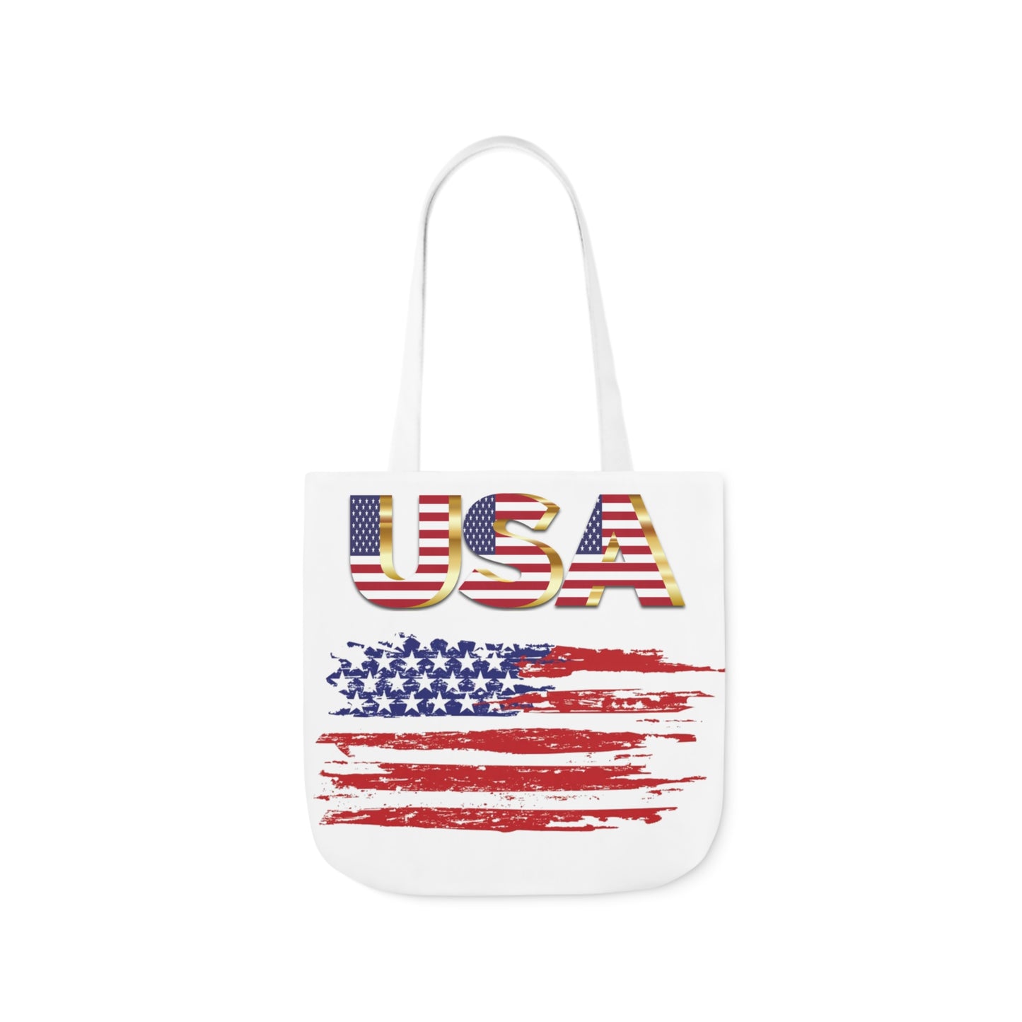 American - Canvas Tote Bag, 5-Color Straps - Patriotic