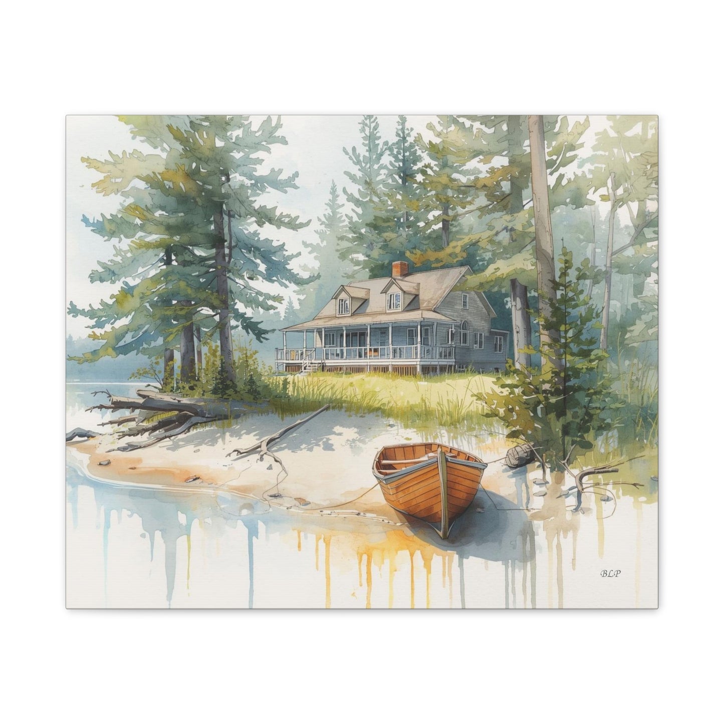 Cabin on the Lake - Canvas Stretched, 0.75" - 2026 Wall Art - Scenes