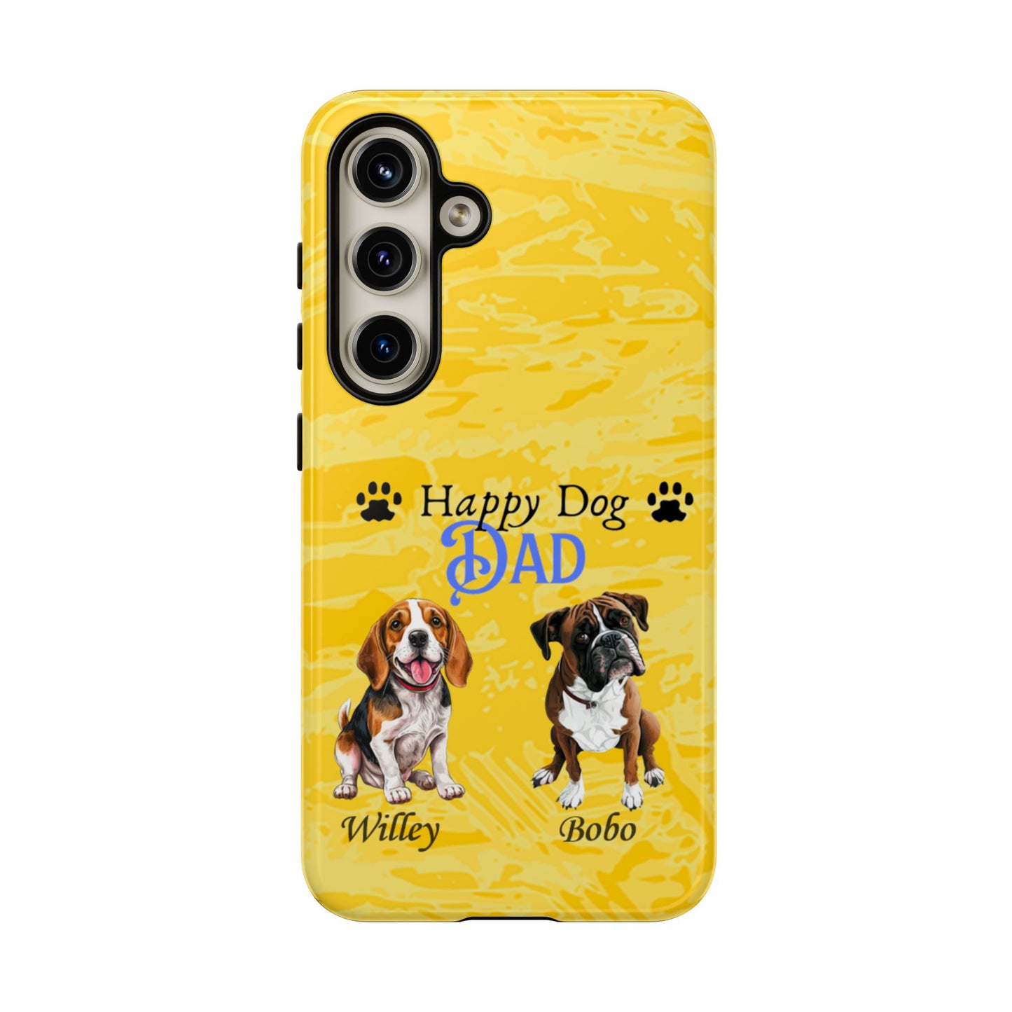 Happy Dog Dad - Personalized - Whimsical Phone Cases - Father's Day