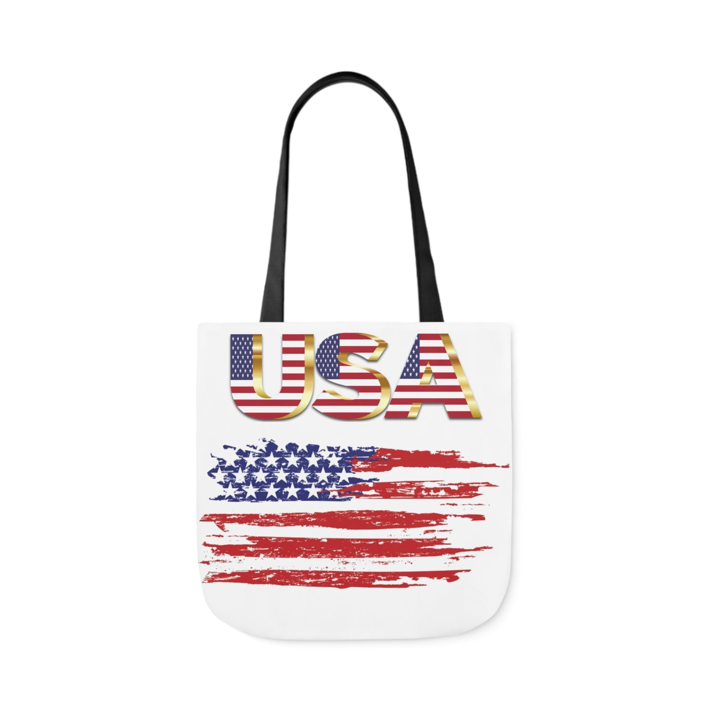 American - Canvas Tote Bag, 5-Color Straps - Patriotic