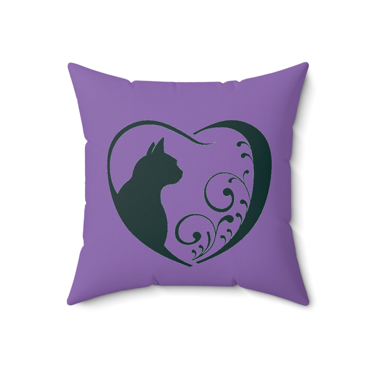 Cat - Faux Suede Square Pillow - Mother's Day