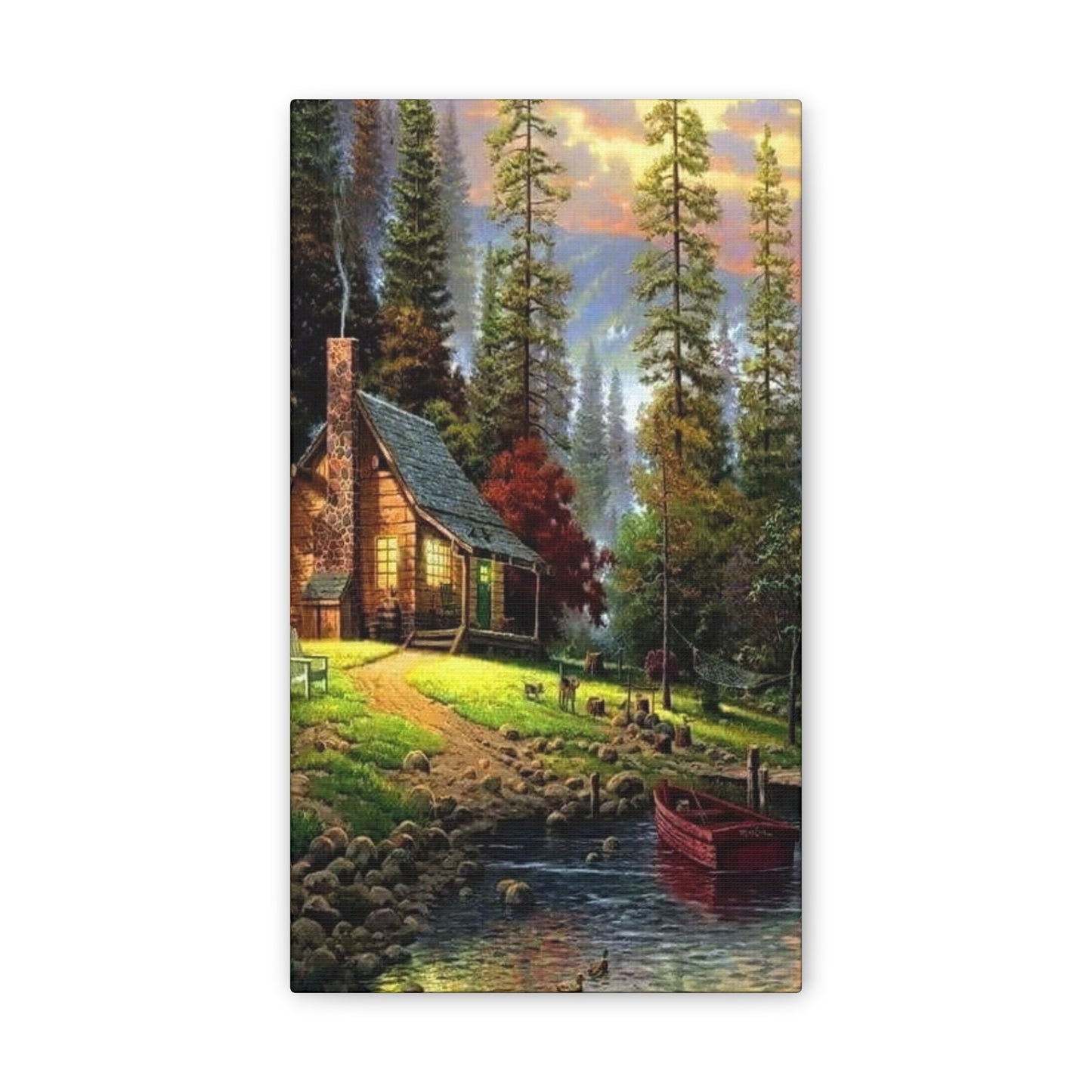 Cabin in the Woods - Canvas Stretched, 0.75"