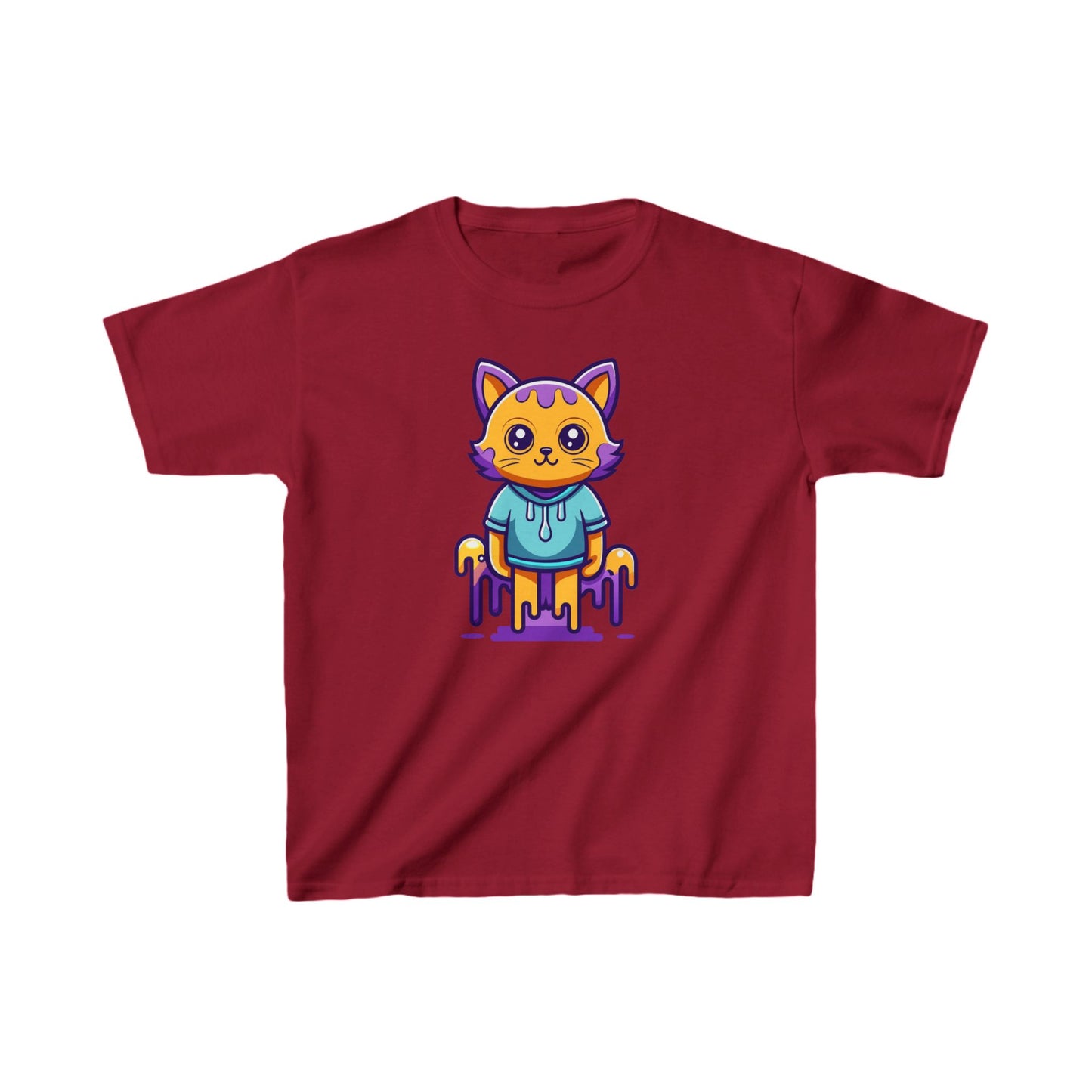 Kids - Cartoon Kitty -  Heavy Cotton™ T-Shirts