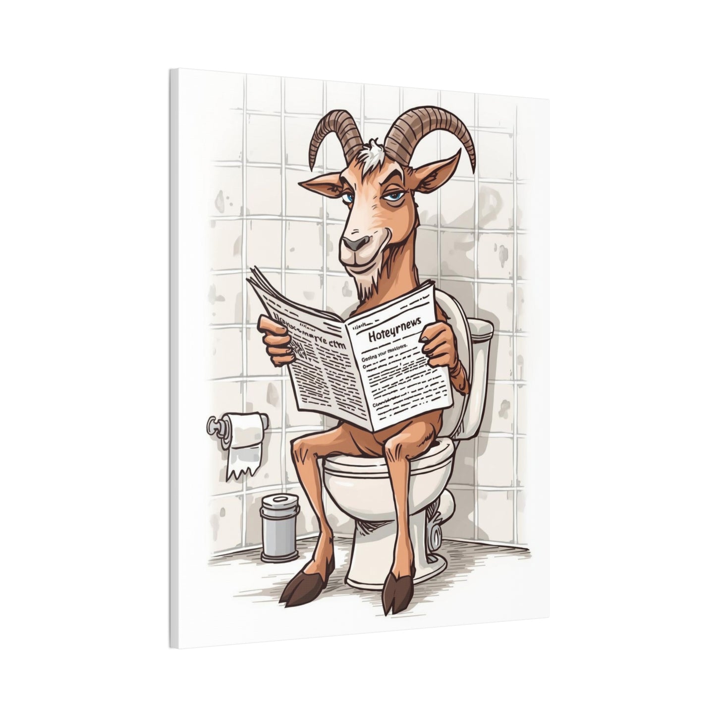 Billy on the can - Canvas Stretched, 0.75" - Wall Art 2026 - Bathroom Humor