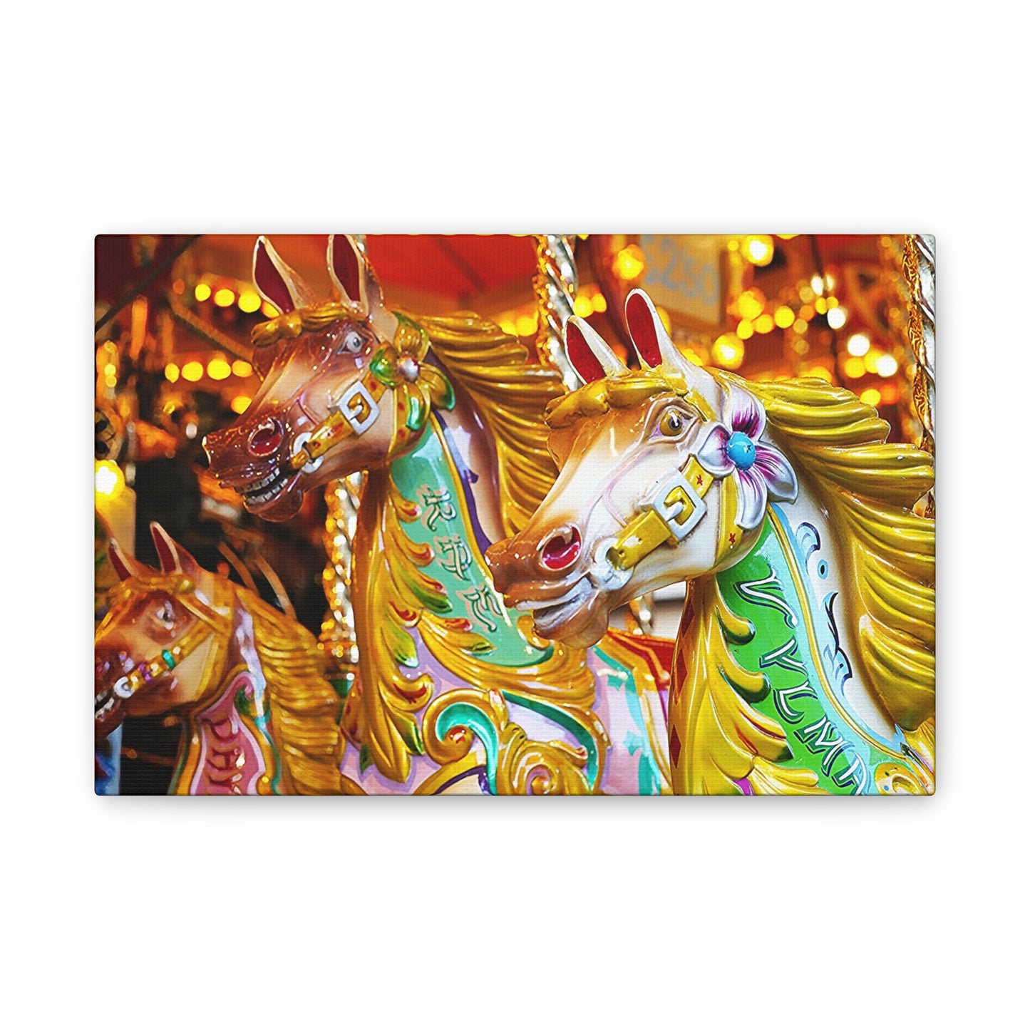 Carousel Horses 1 - Canvas Stretched, 0.75"