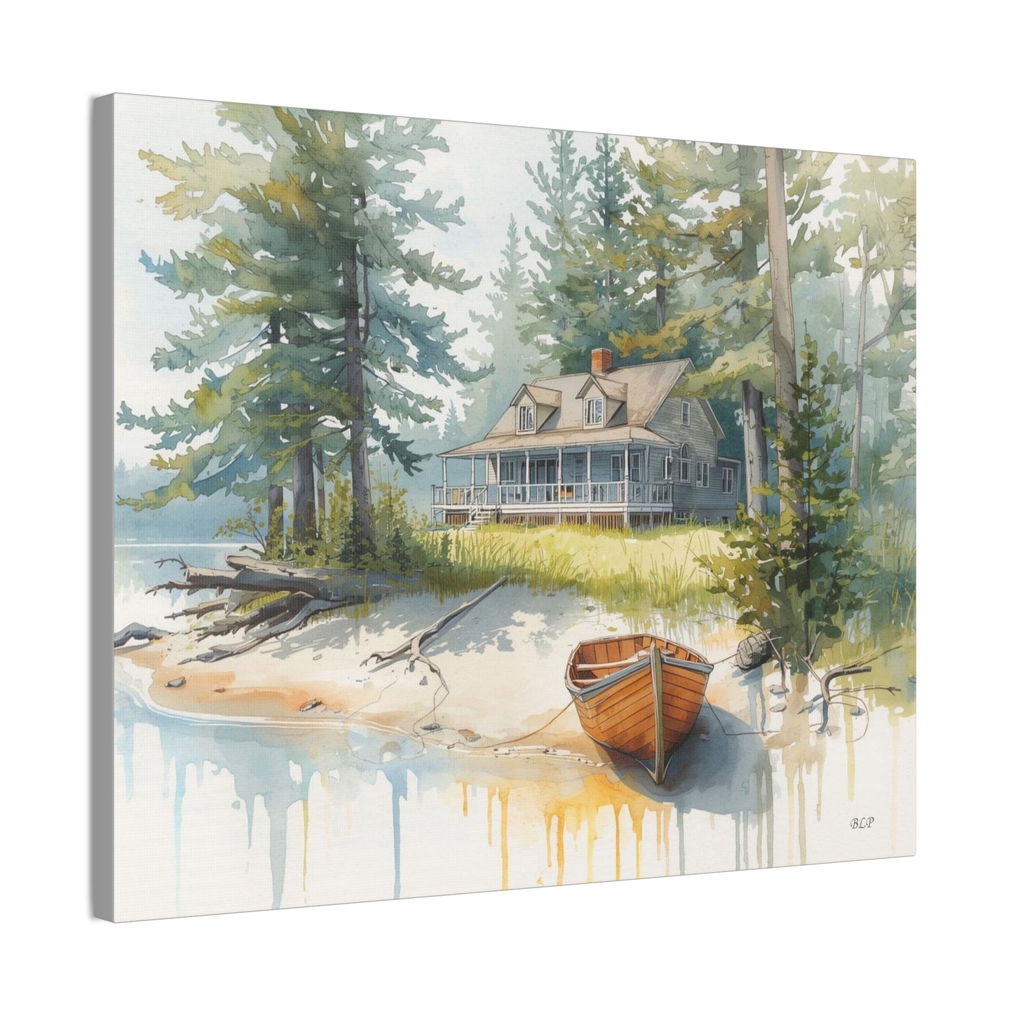 Cabin on the Lake - Canvas Stretched, 0.75" - 2026 Wall Art - Scenes