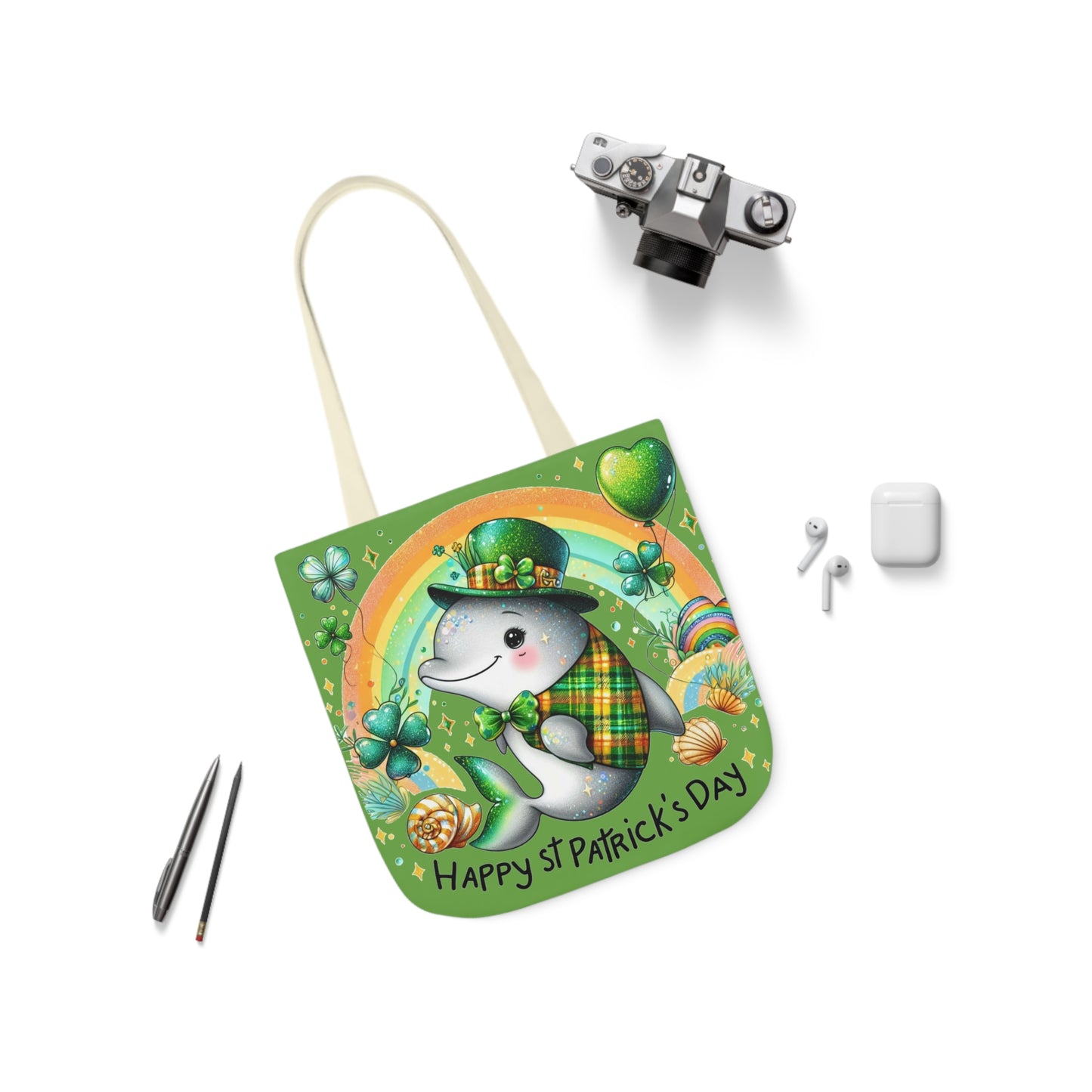 St. Patricks - Canvas Tote Bag, 5-Color Straps