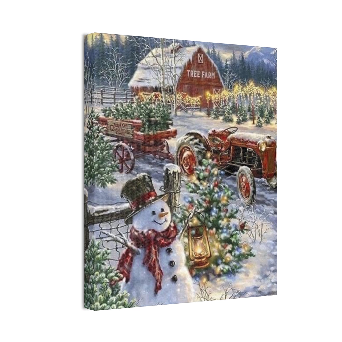 On the Farm - Canvas Stretched, 0.75" Christmas