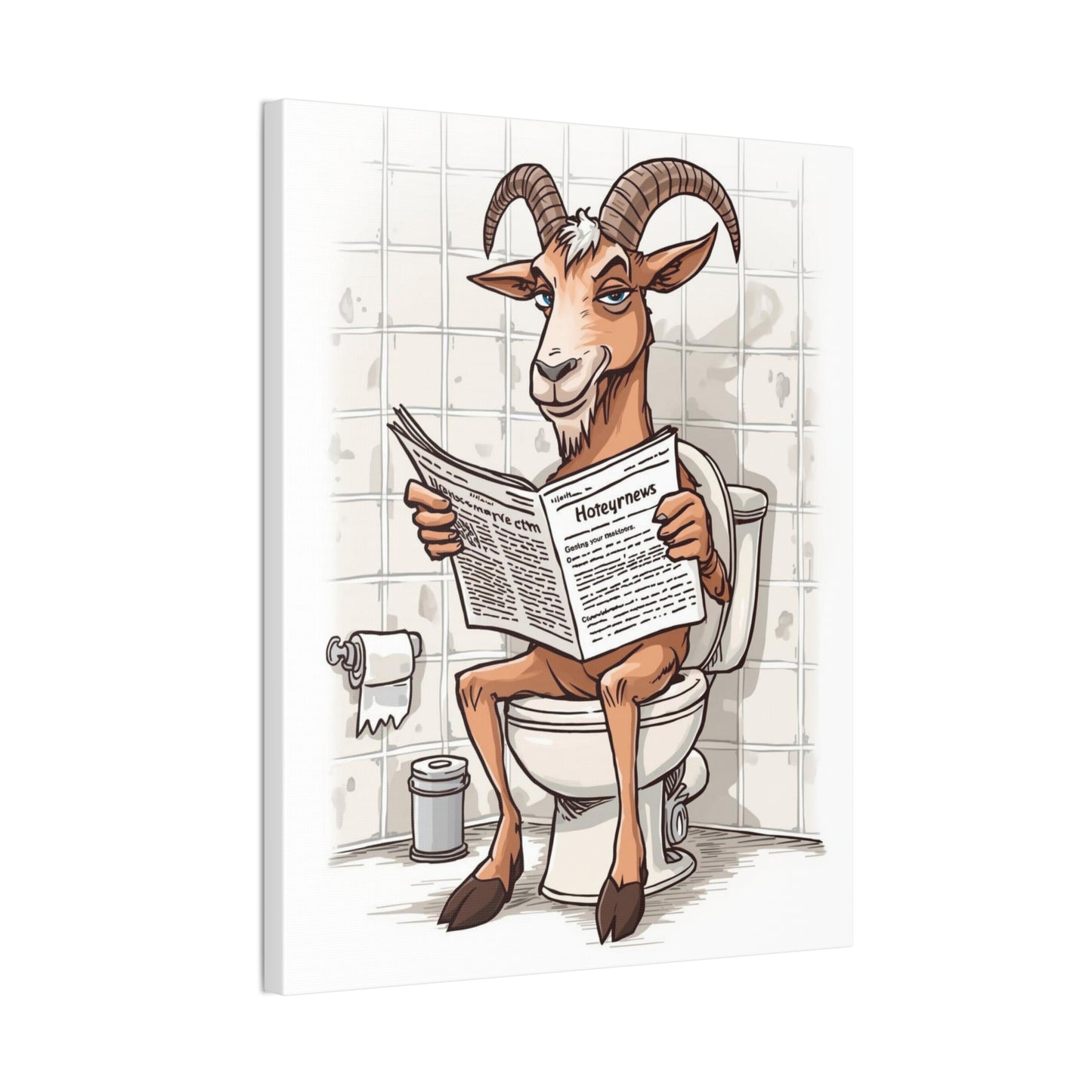 Billy on the can - Canvas Stretched, 0.75" - Wall Art 2026 - Bathroom Humor