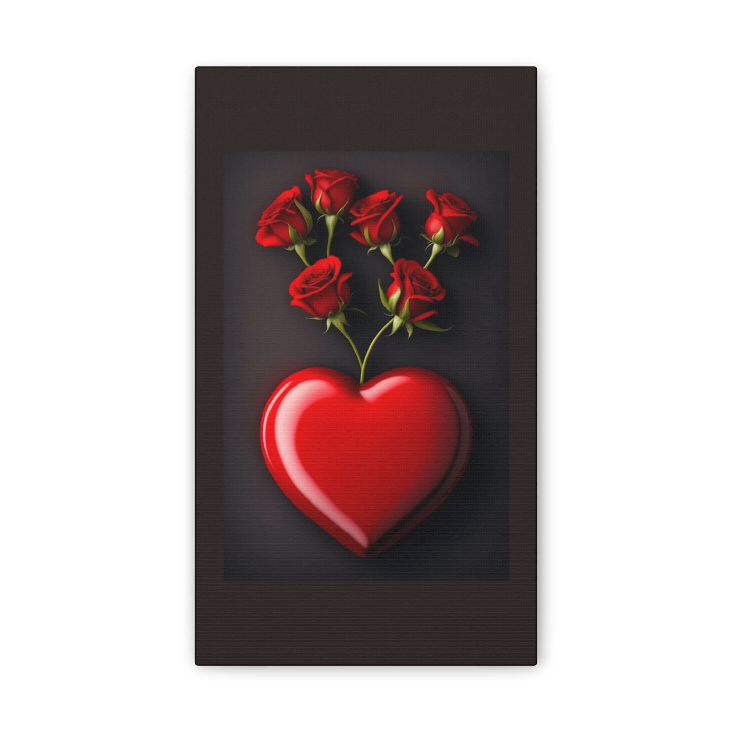 Heart and Roses - Canvas Stretched, 0.75" - Mother's Day