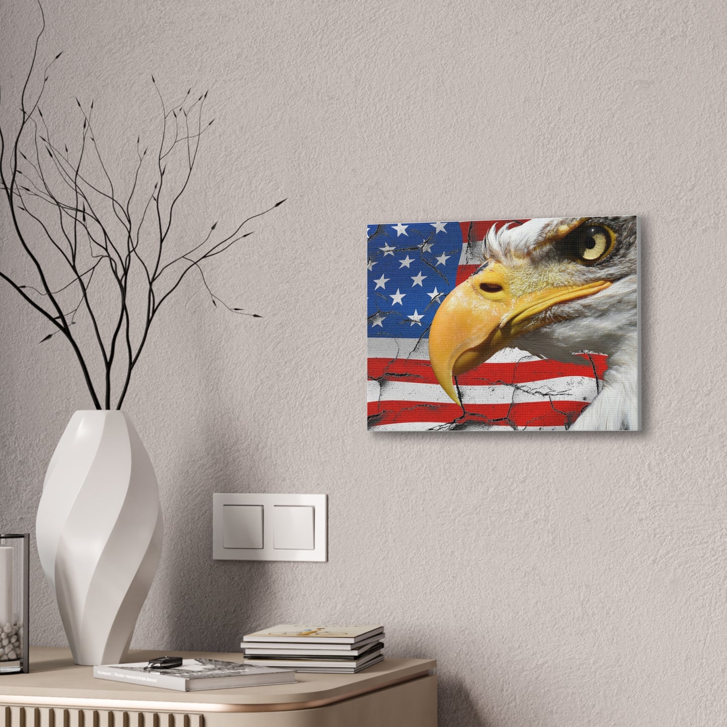 American Eagle - Canvas Stretched, 0.75" -  Military