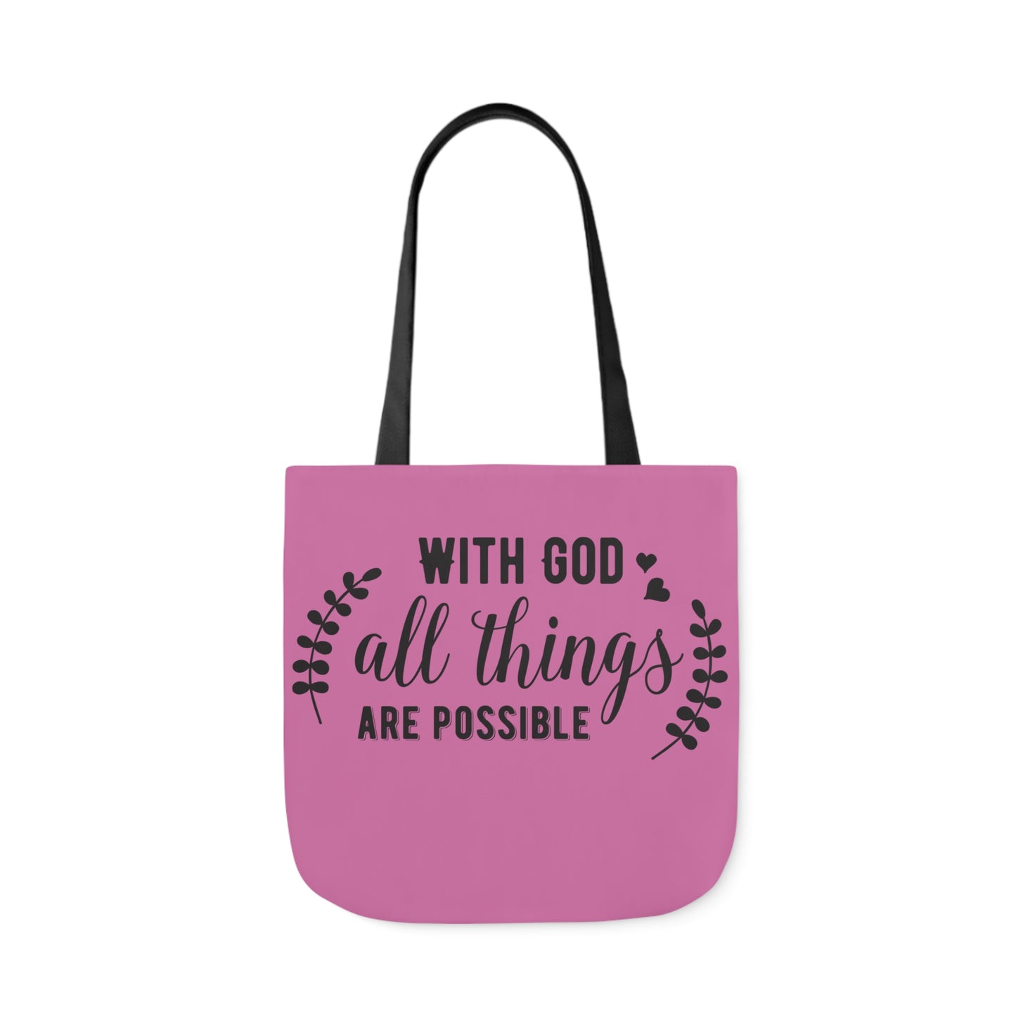 With God - Canvas Tote Bag, 5-Color Straps