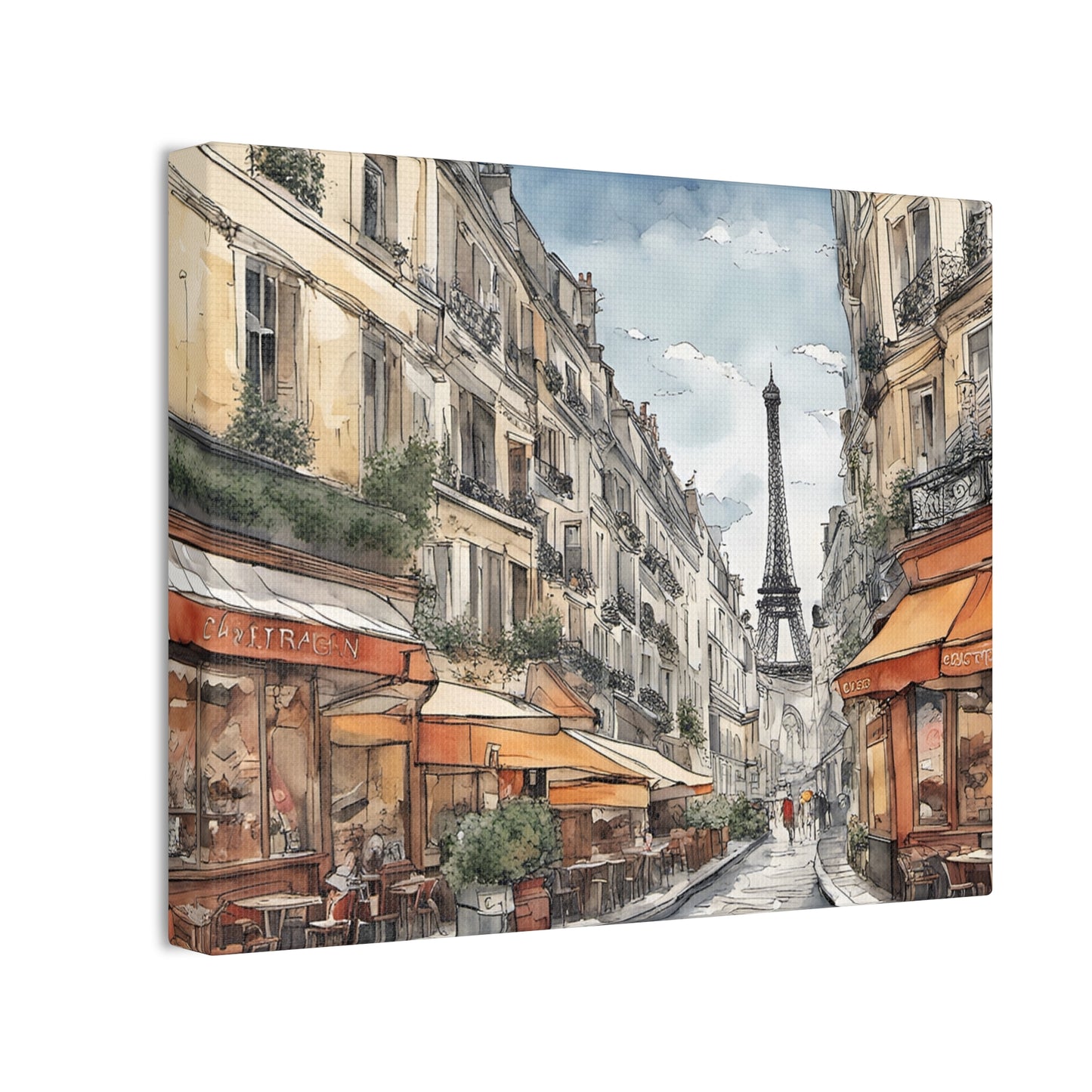 Paris Street - Canvas Stretched, 0.75"