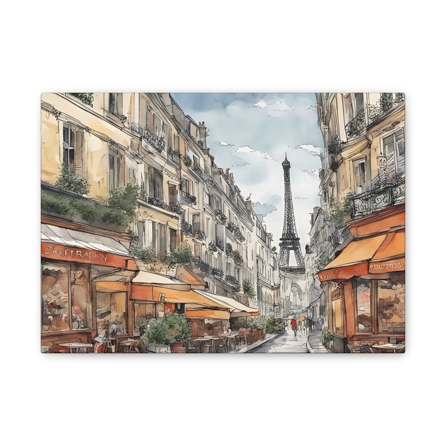 Paris Street - Canvas Stretched, 0.75"