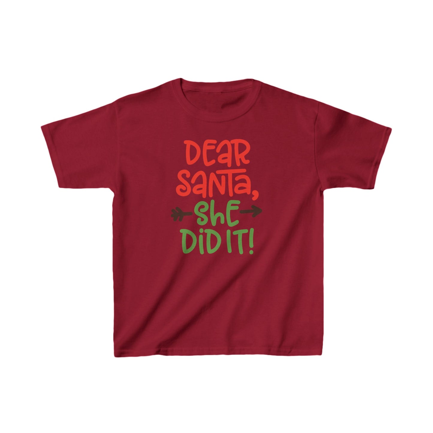 Kids - She Did it -  Heavy Cotton™ T-Shirts - Christmas