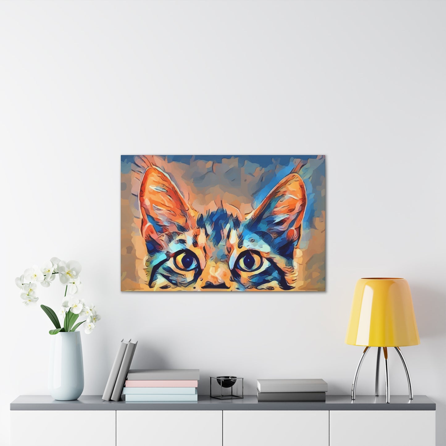 Spying Kitty - Canvas Stretched, 0.75"