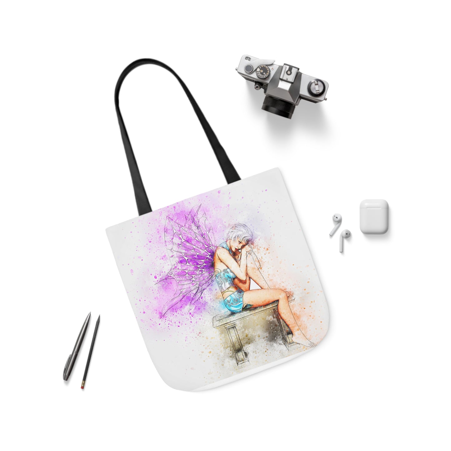 Fairy - Canvas Tote Bag, 5-Color Straps