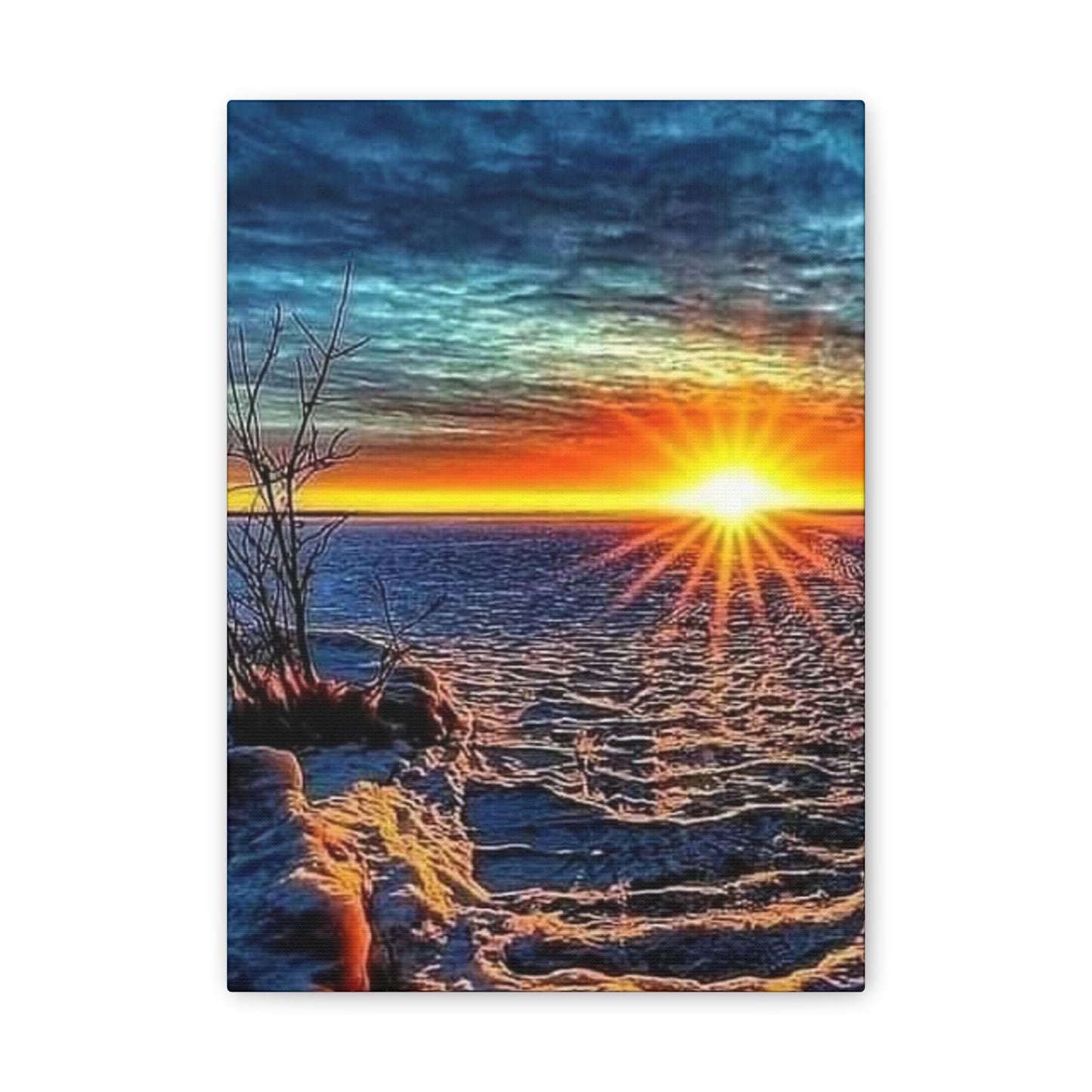 Sunrise on the Ocean - Canvas Stretched, 0.75"