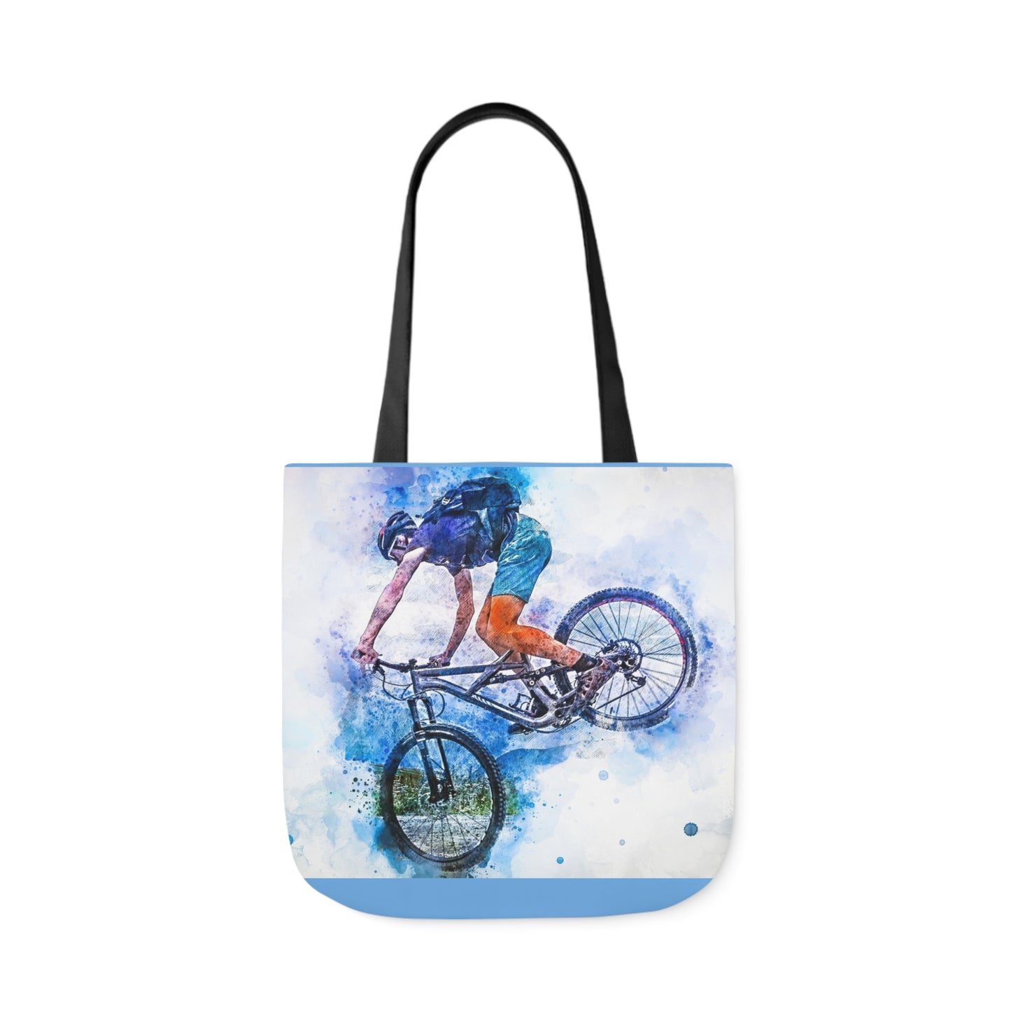 Mountain Bike - Canvas Tote Bag, 5-Color Straps