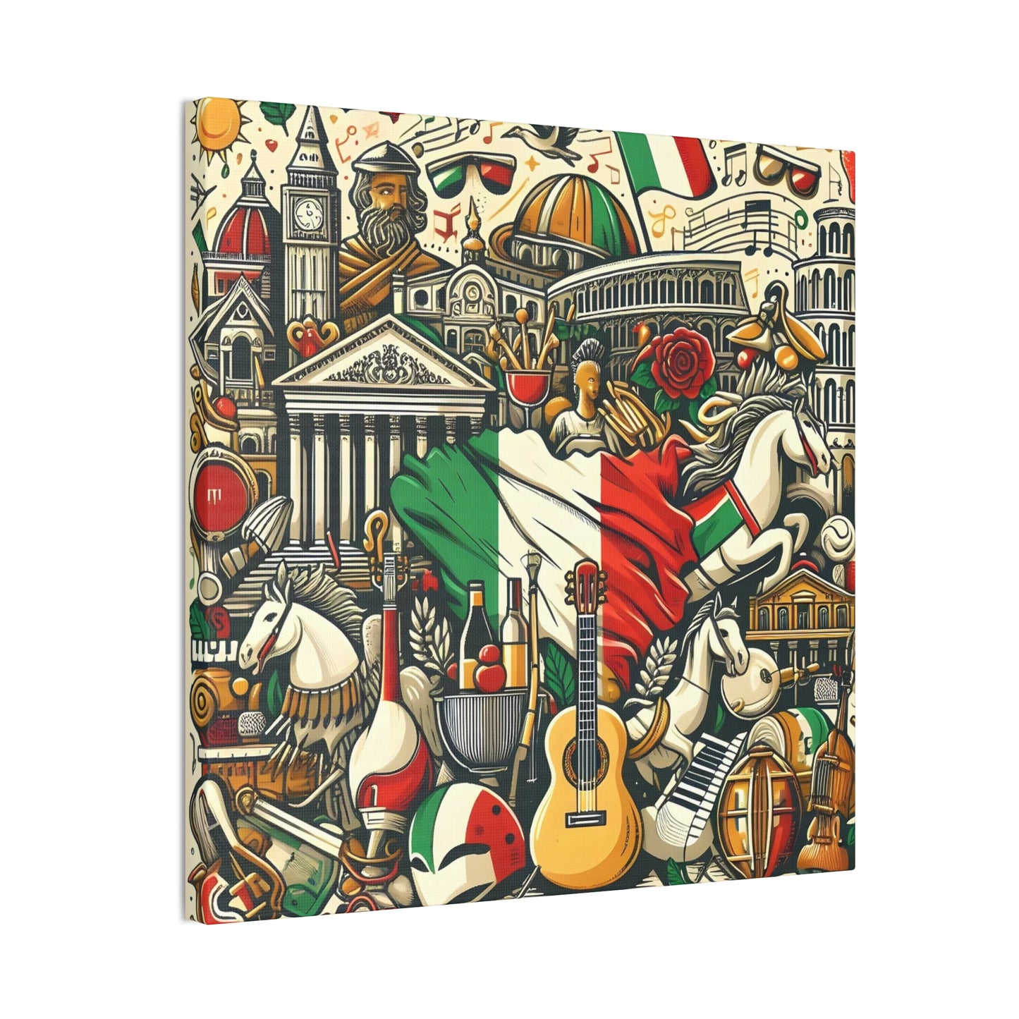 Italian Mural - Canvas Stretched, 0.75"