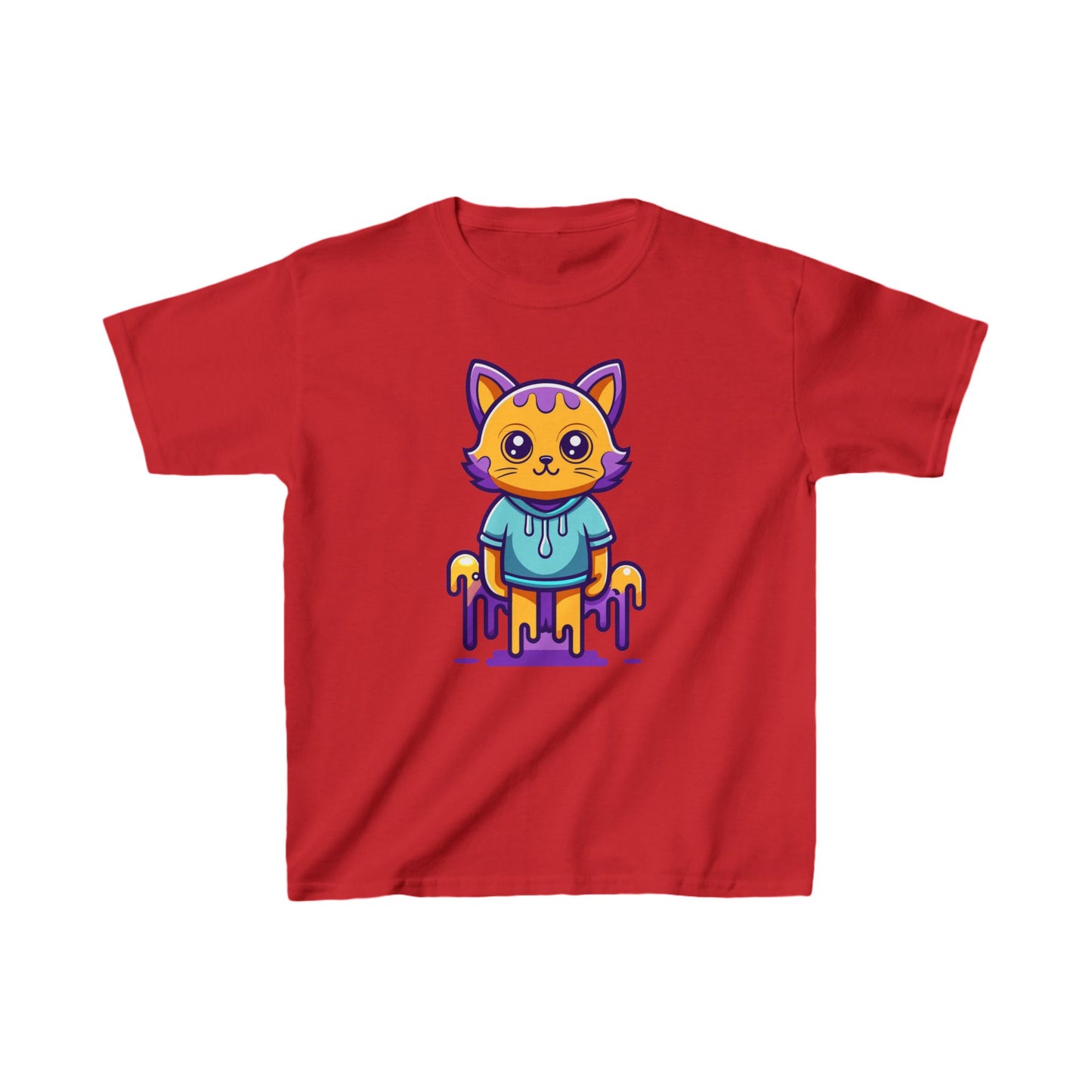 Kids - Cartoon Kitty -  Heavy Cotton™ T-Shirts