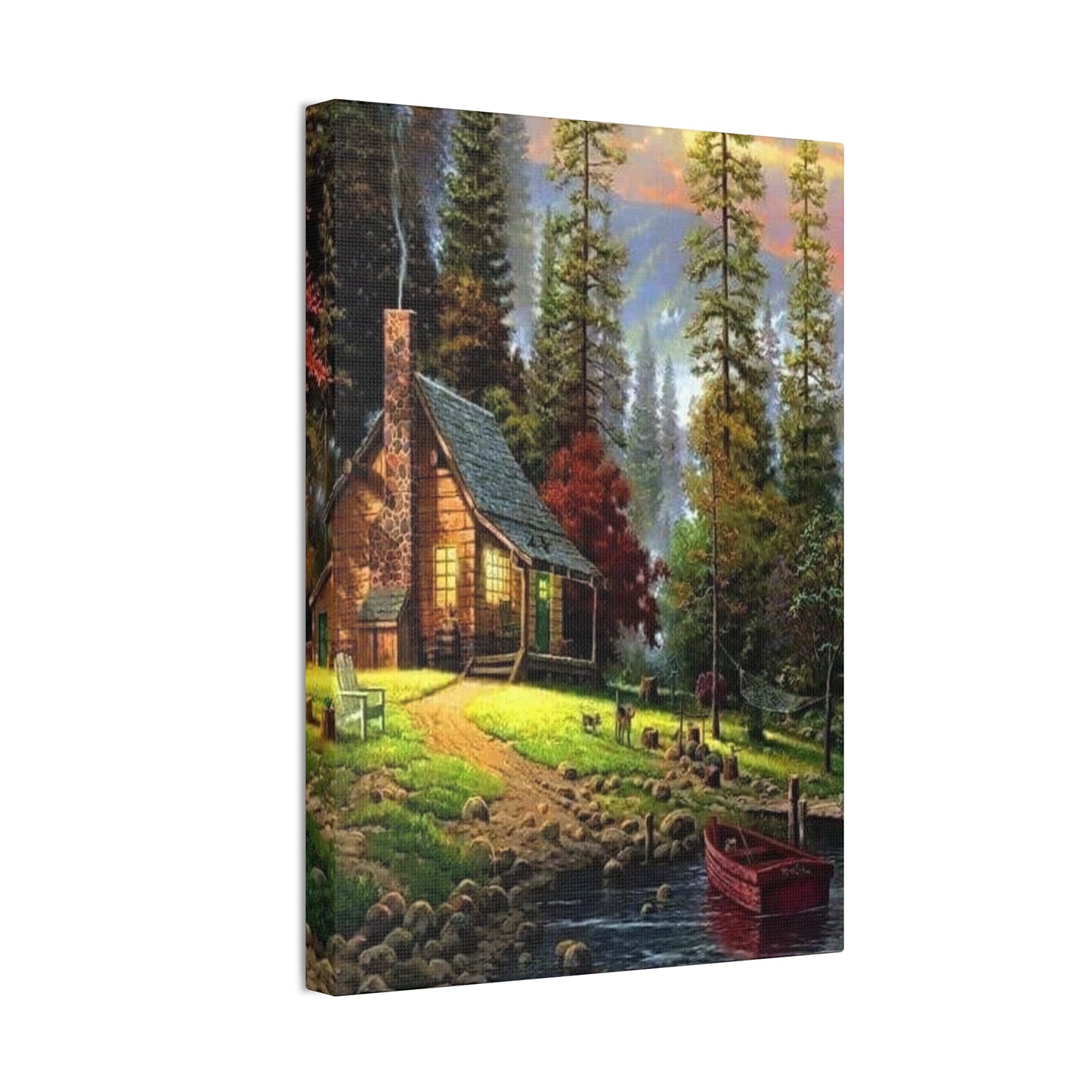 Cabin in the Woods - Canvas Stretched, 0.75"