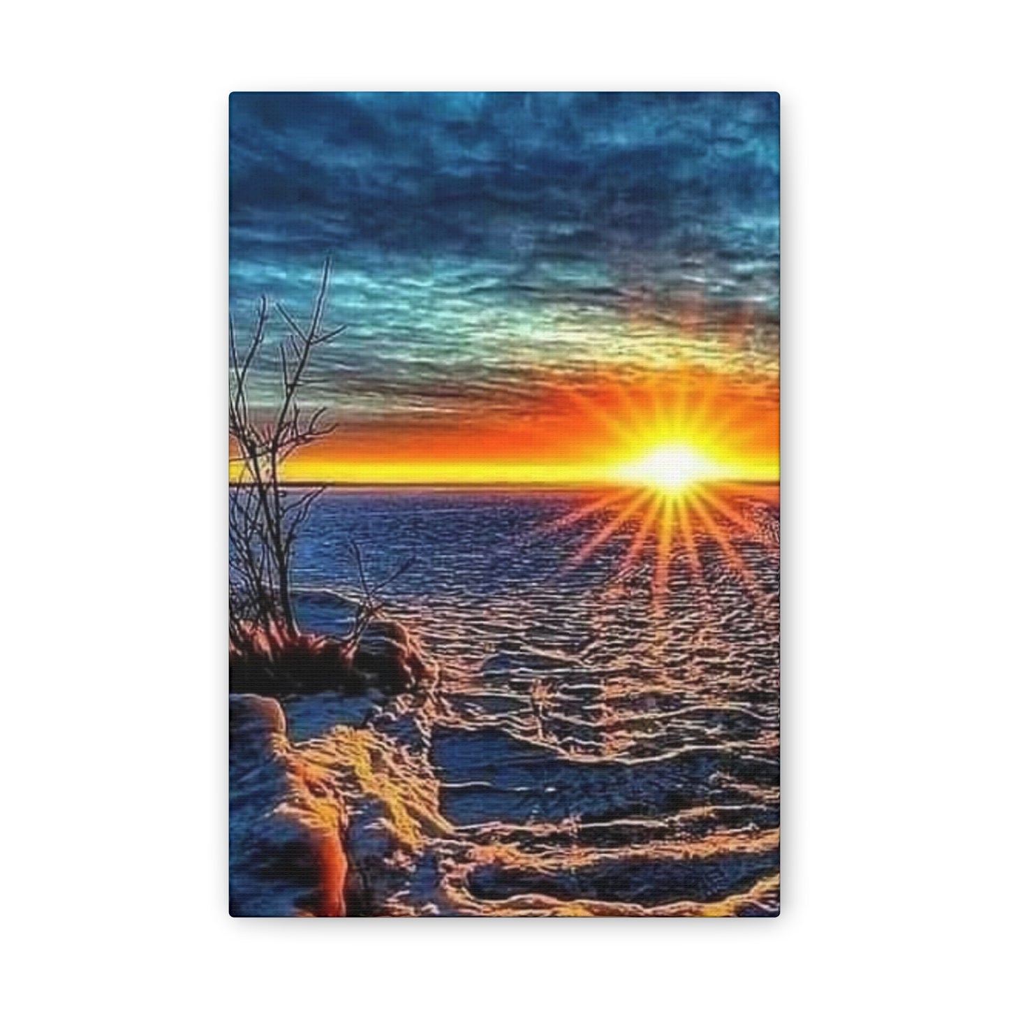 Sunrise on the Ocean - Canvas Stretched, 0.75"