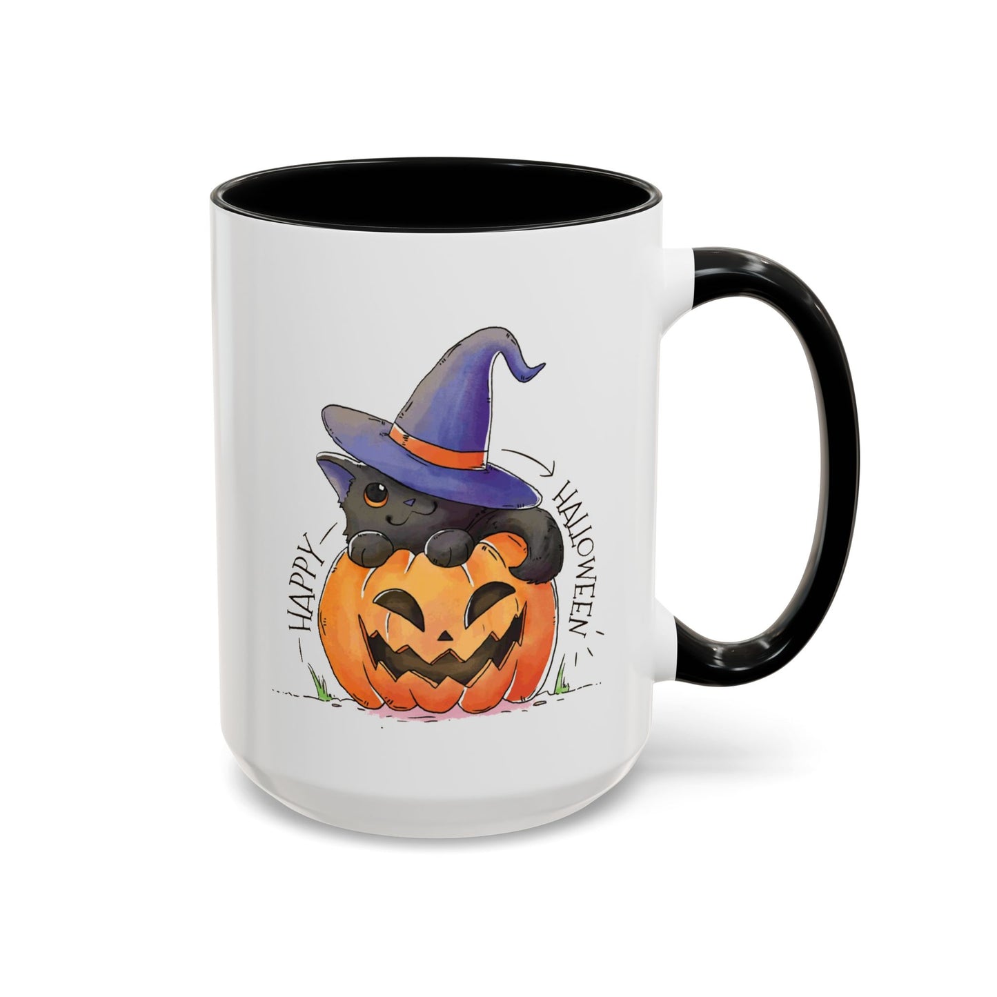 Happy Halloween - Accent Coffee Mug (11, 15oz) - Halloween