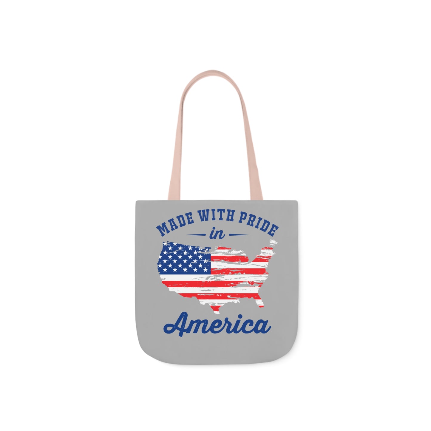 Made with Pride - Canvas Tote Bag, 5-Color Straps - Patriotic