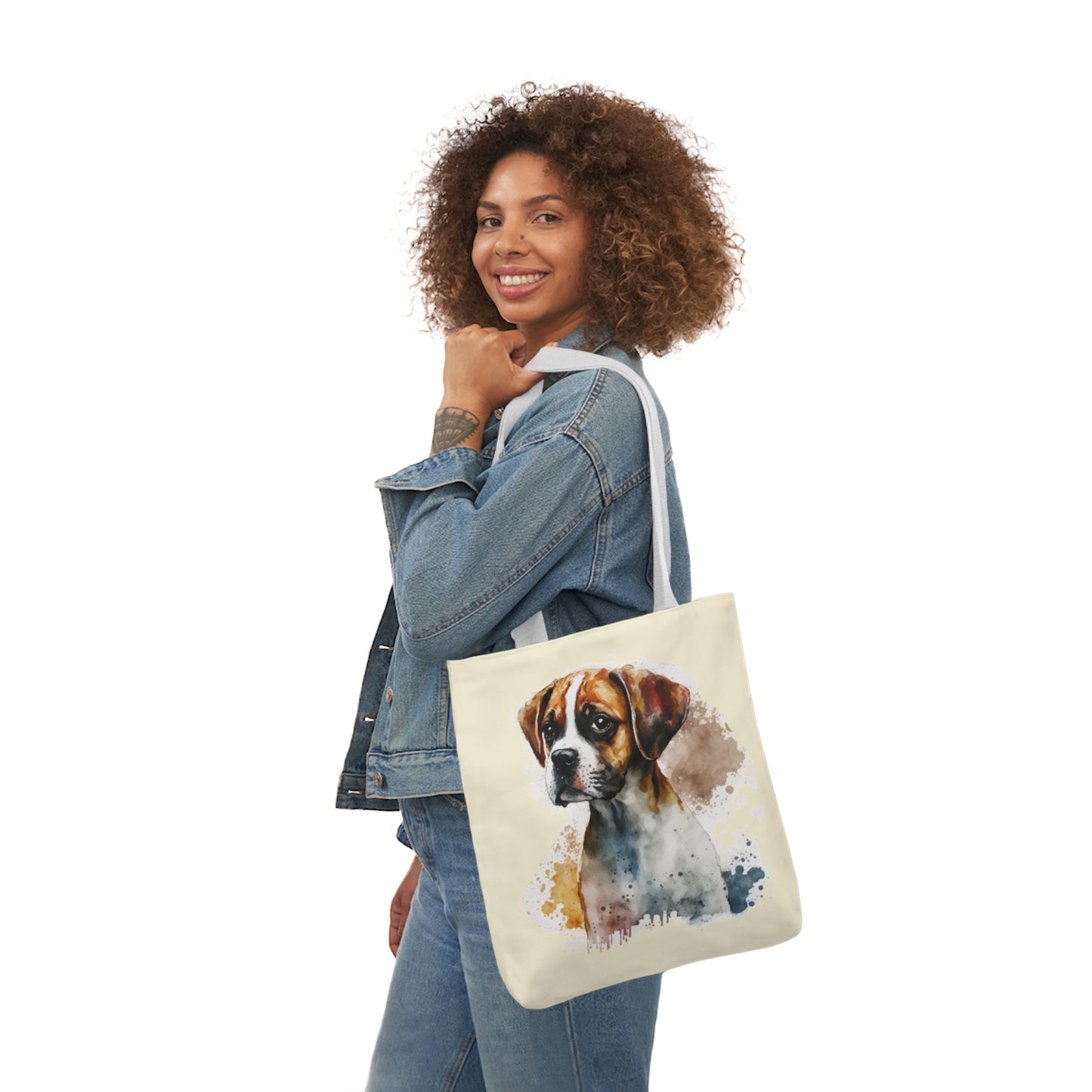 Boxer - Canvas Tote Bag, 5-Color Straps