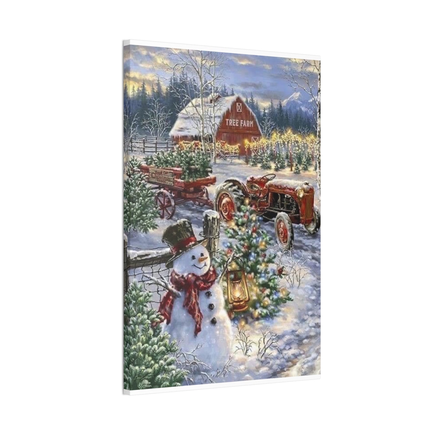 On the Farm - Canvas Stretched, 0.75" Christmas