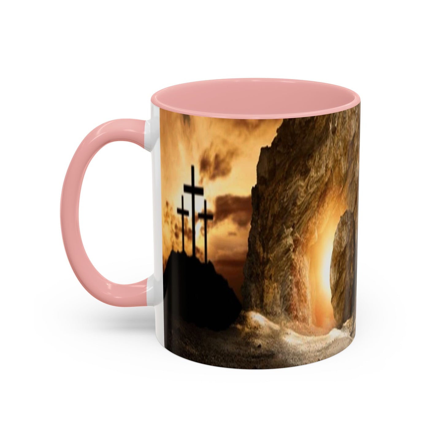 He is Risen -Accent Coffee Mug (11, 15oz) - Easter - Mother's Day - Father's Day