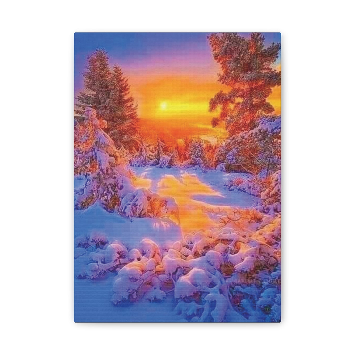 Winter Sunset - Canvas Stretched, 0.75"