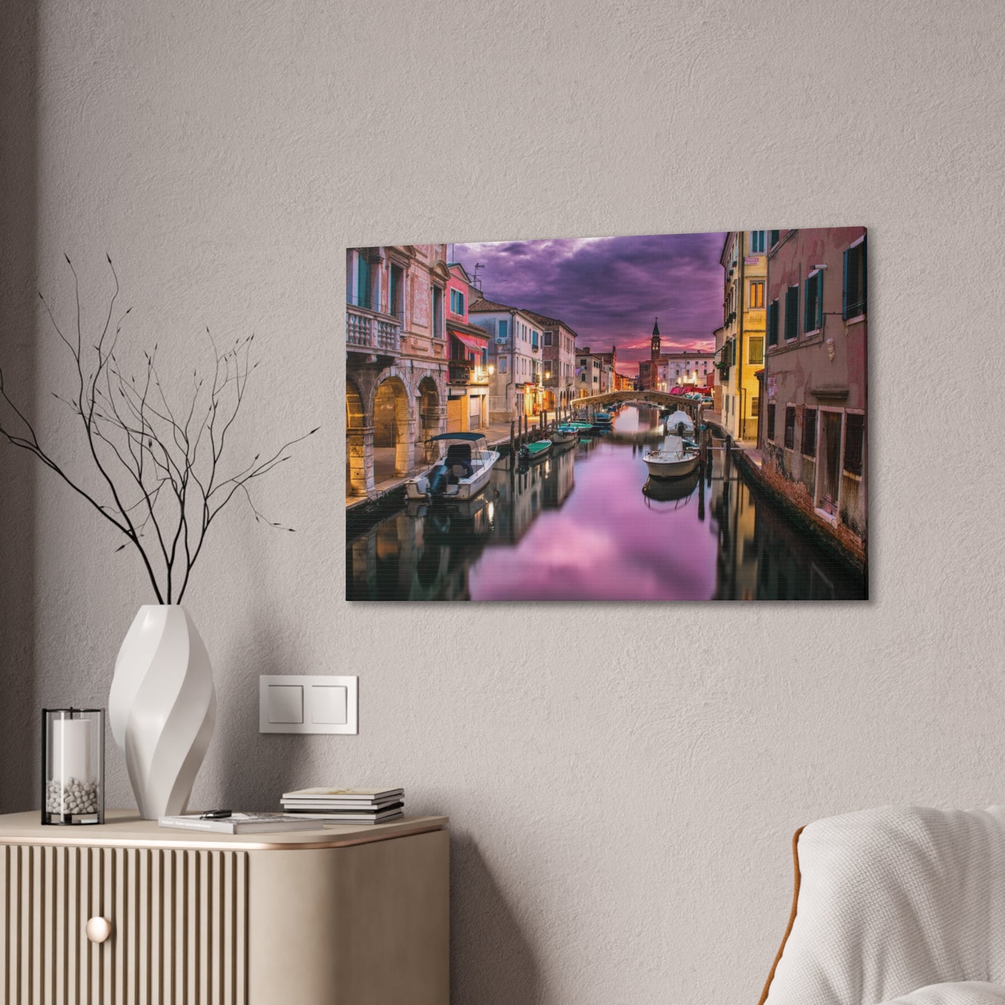 Venice Canal - Canvas Stretched, 0.75"