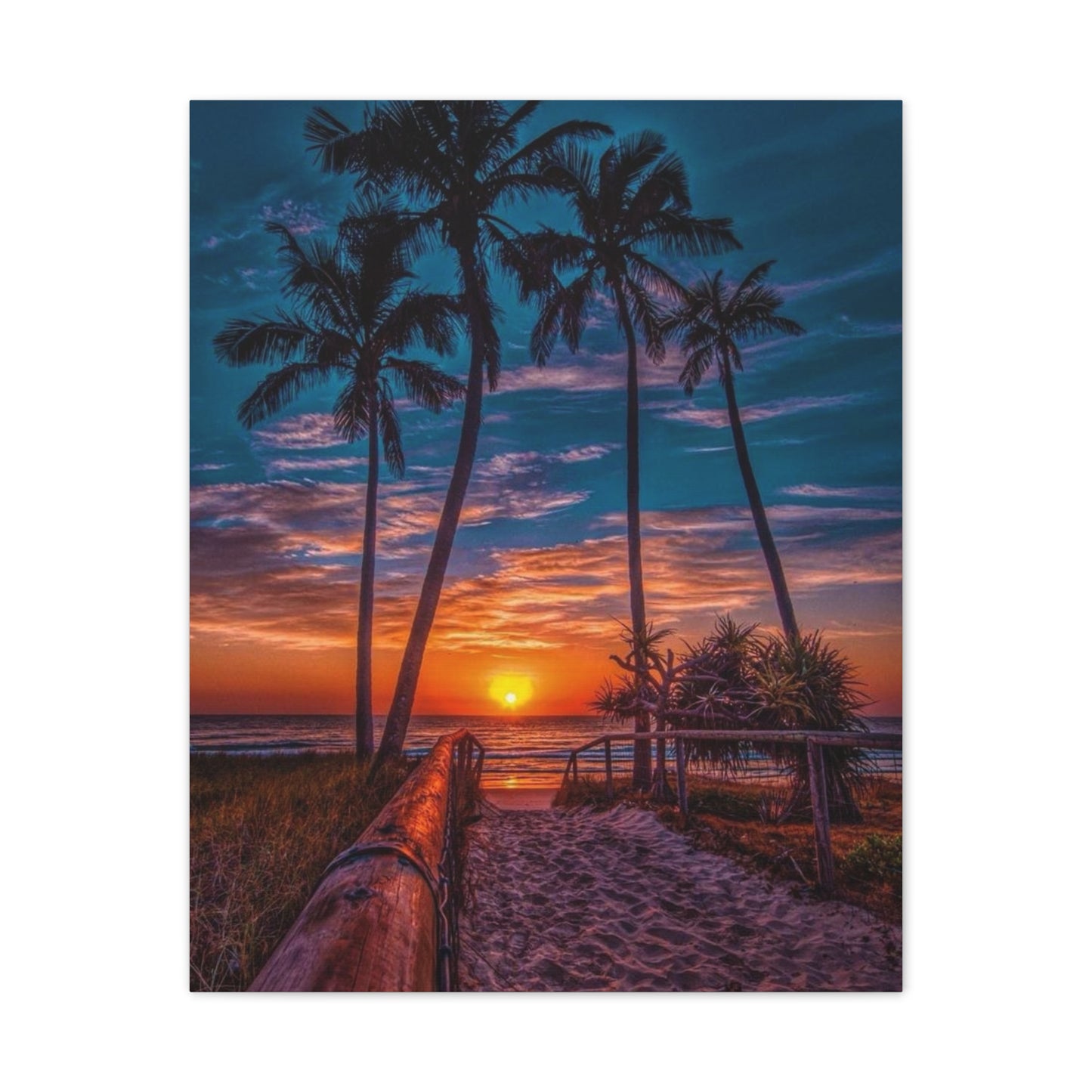 Sunset Palms - Canvas Stretched, 0.75"