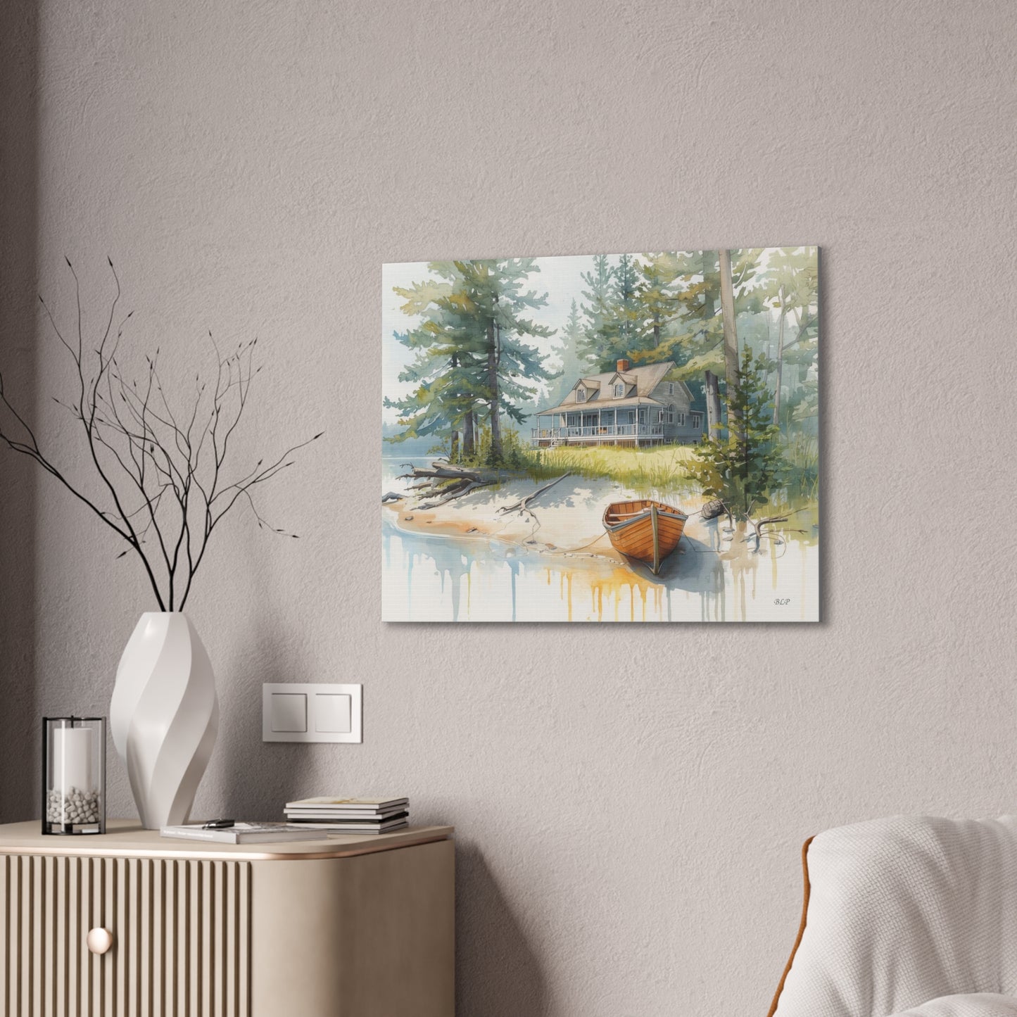 Cabin on the Lake - Canvas Stretched, 0.75" - 2026 Wall Art - Scenes